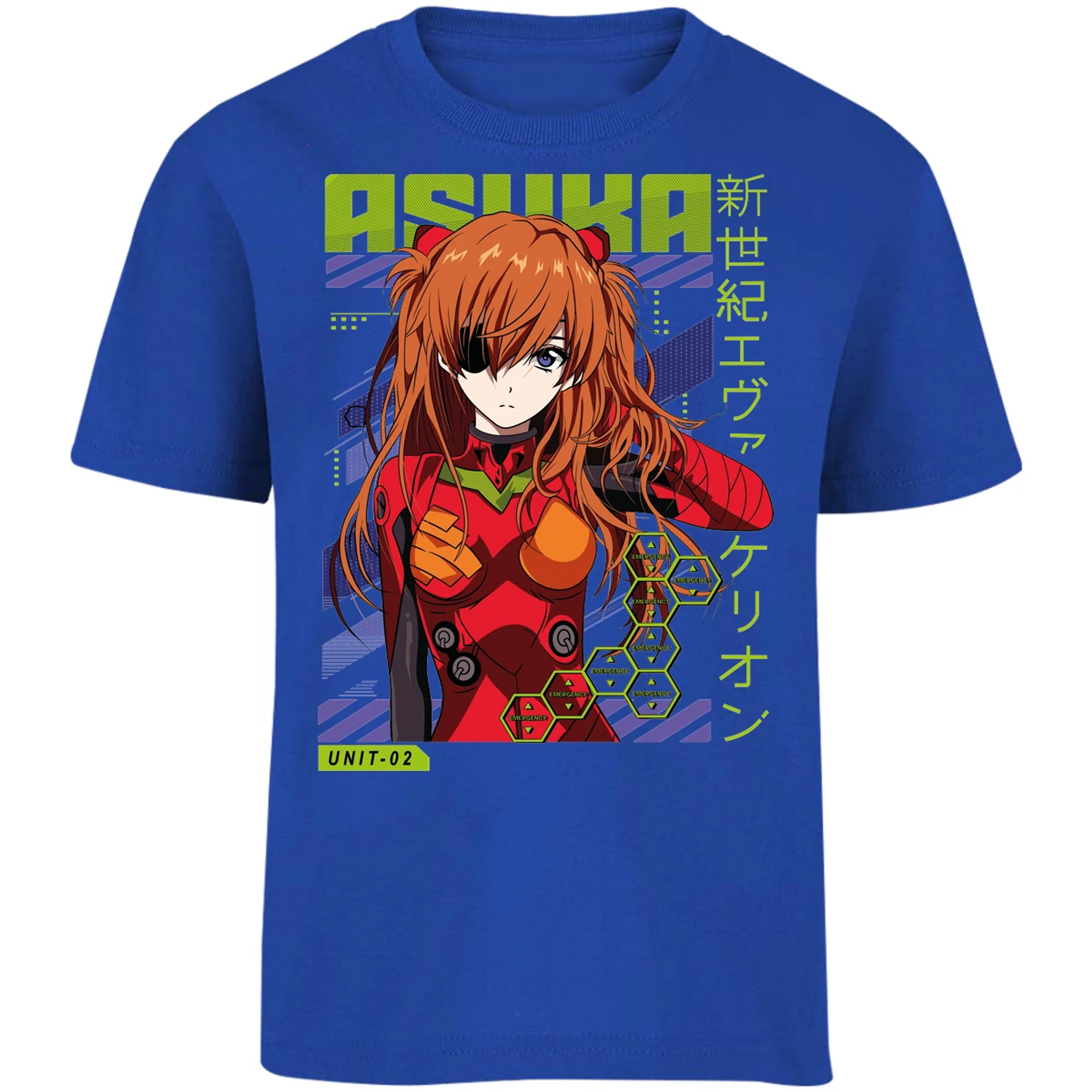 Playera Evangelion Asuka Unit 02 para Niño 14