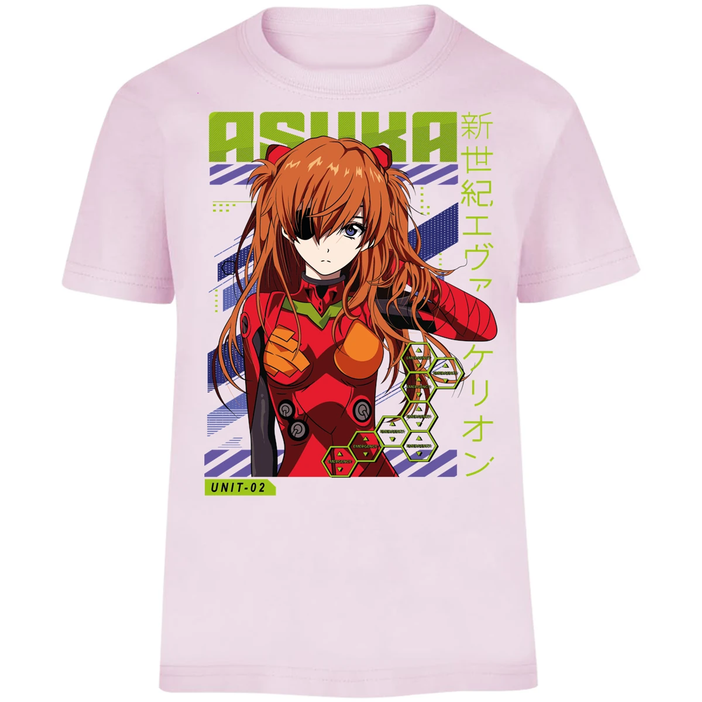 Playera Evangelion Asuka Unit 02 para Niño 12