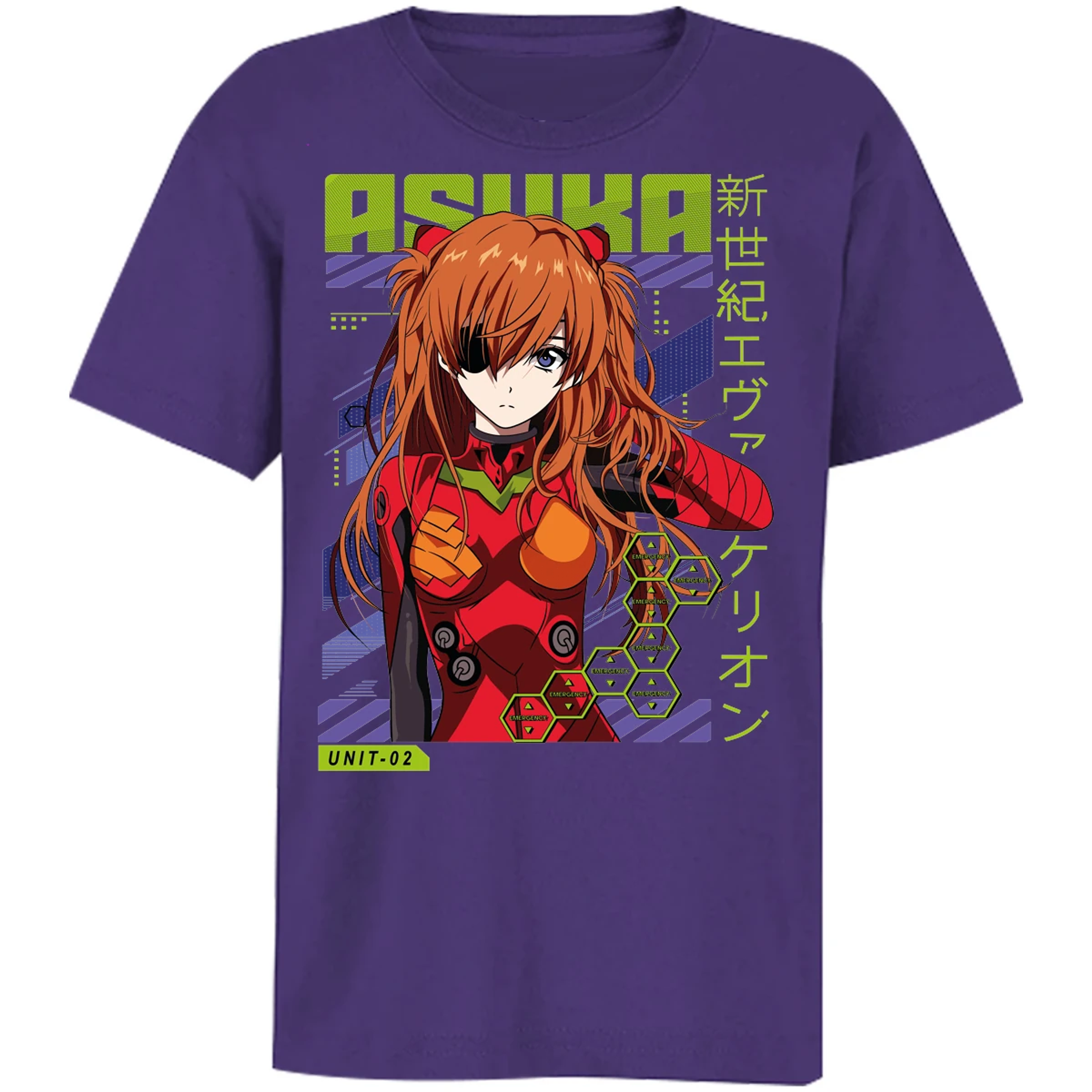 Playera Evangelion Asuka Unit 02 para Niño 17