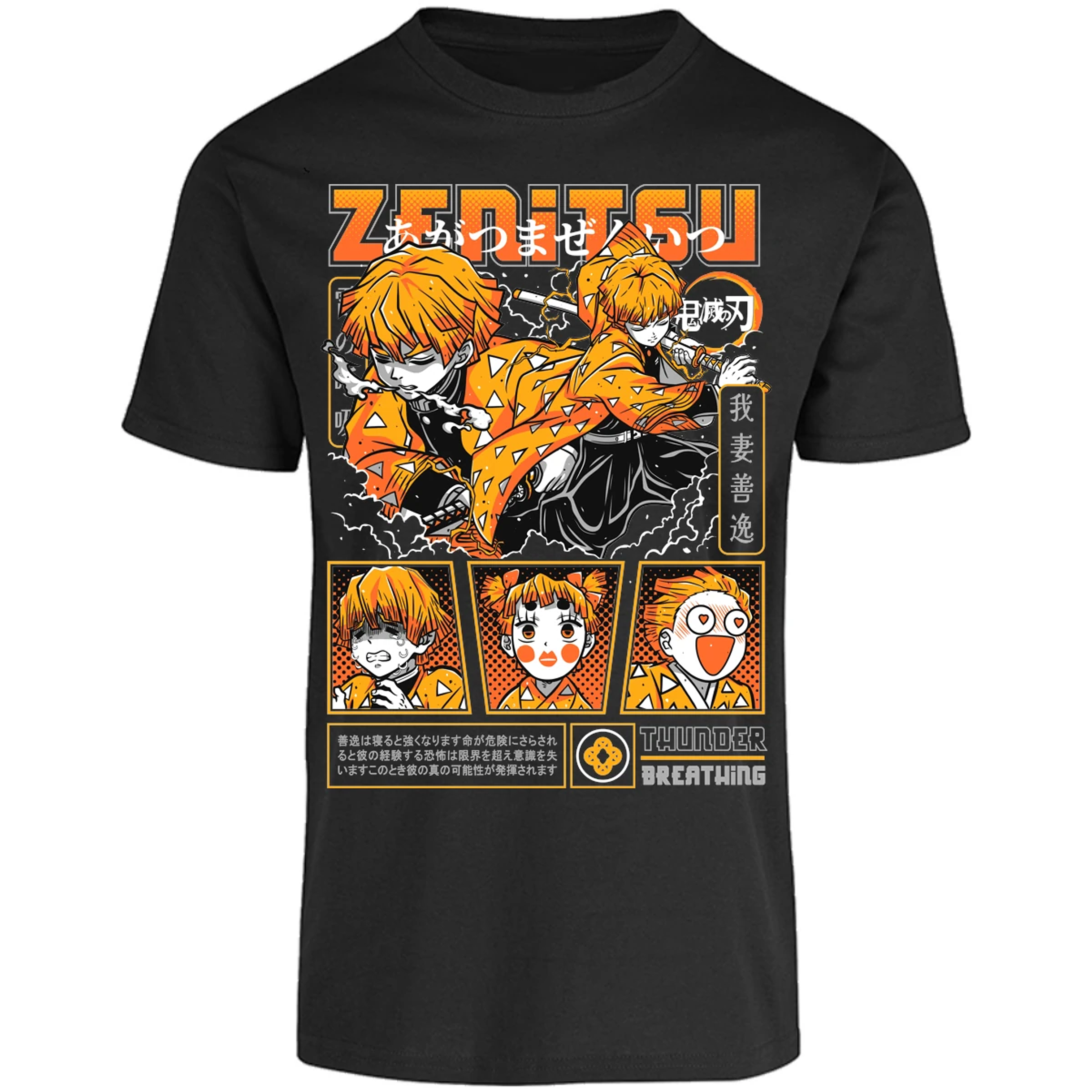 Playera Demon Slayer Zenitsu para Adulto 12