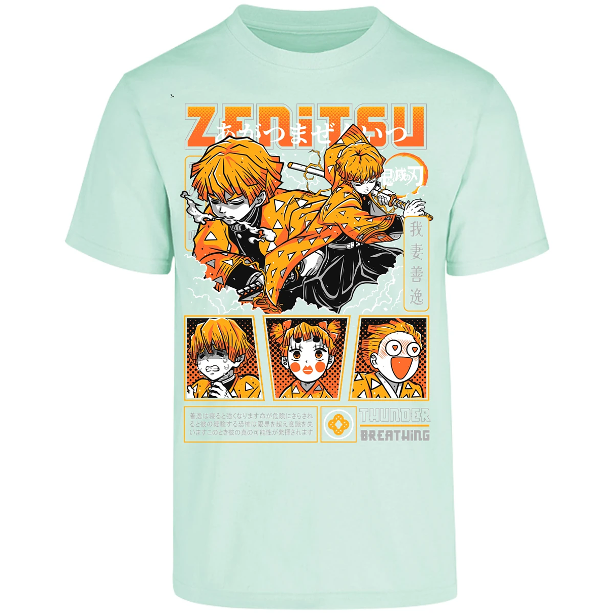 Playera Demon Slayer Zenitsu para Adulto 9