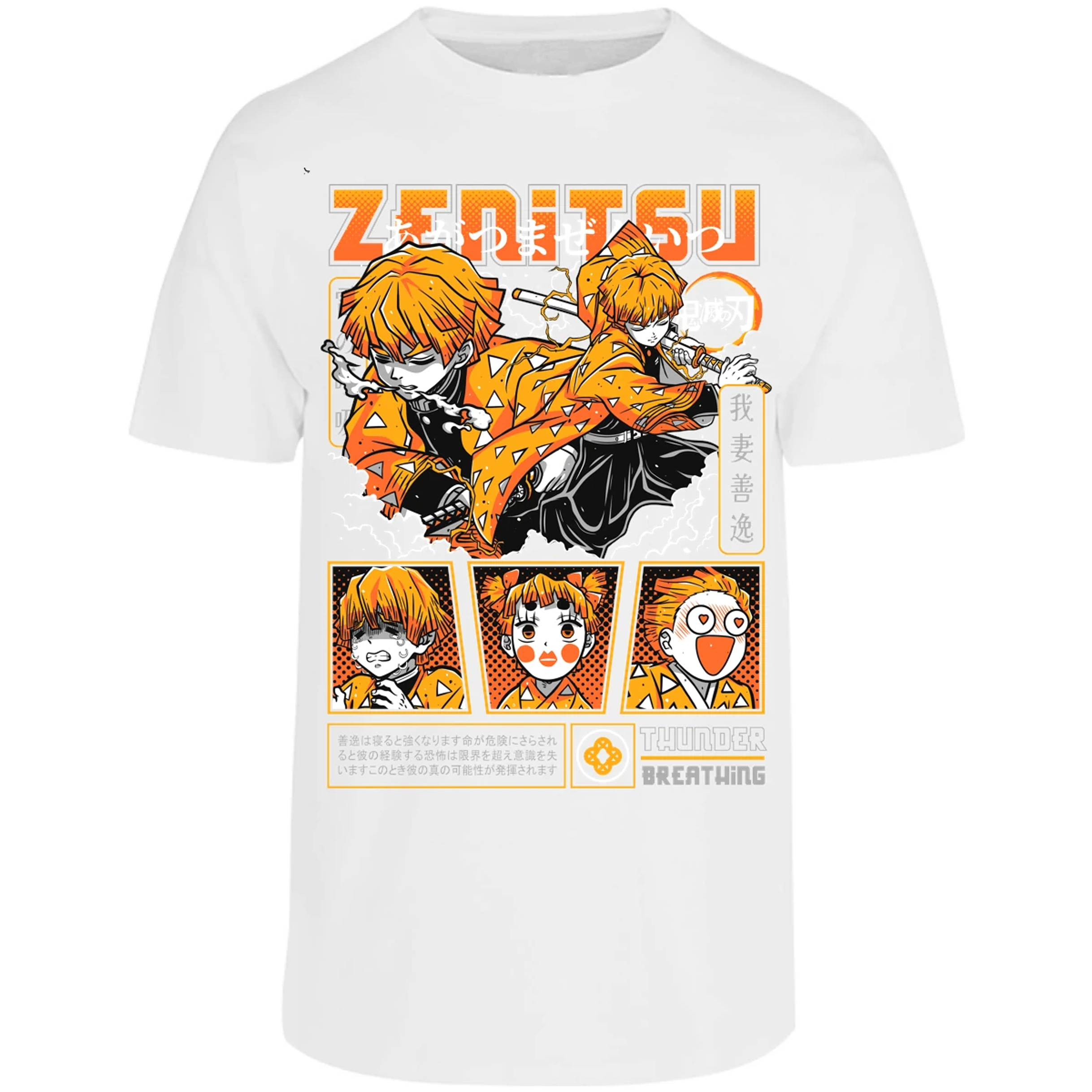 Playera Demon Slayer Zenitsu para Adulto 8