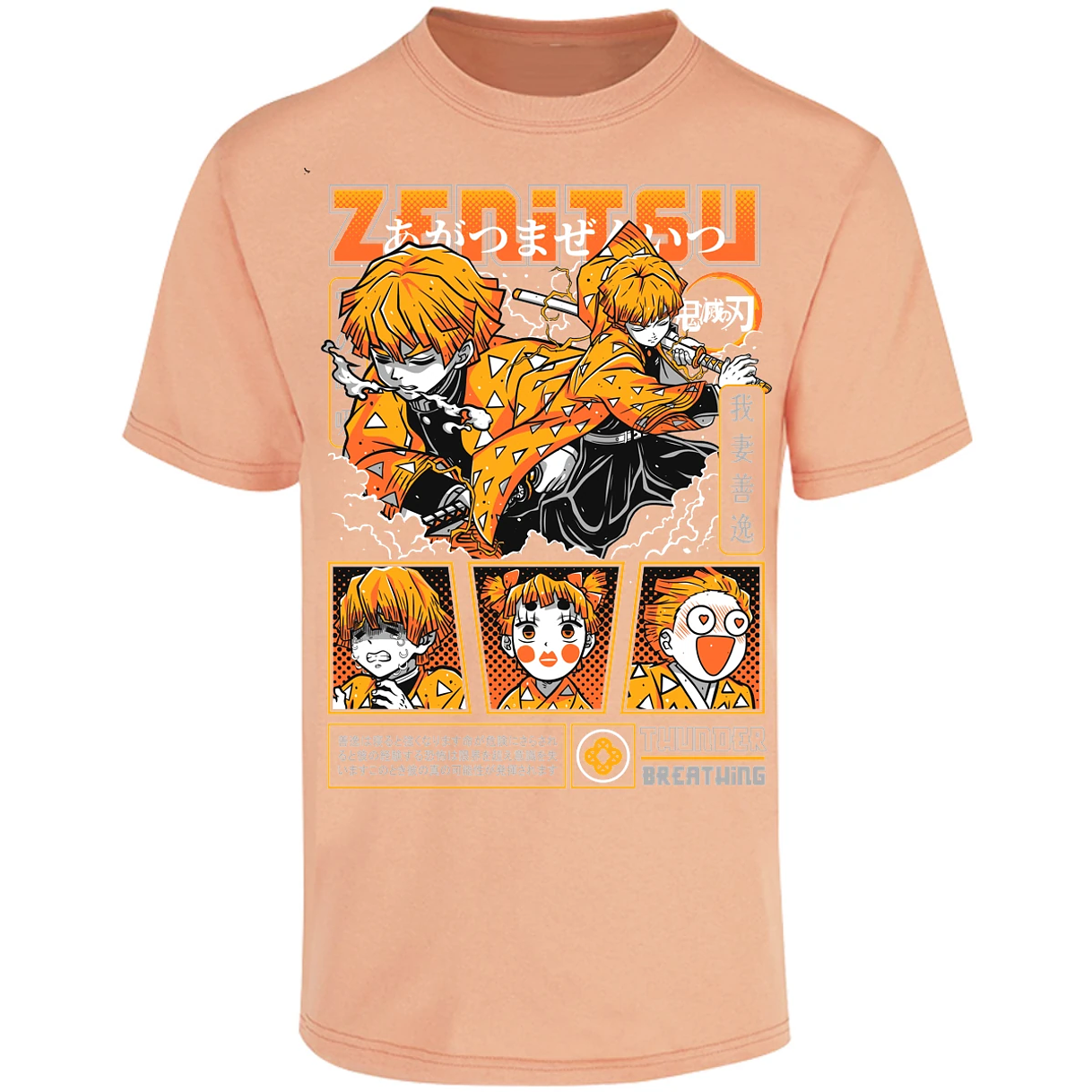 Playera Demon Slayer Zenitsu para Adulto 14