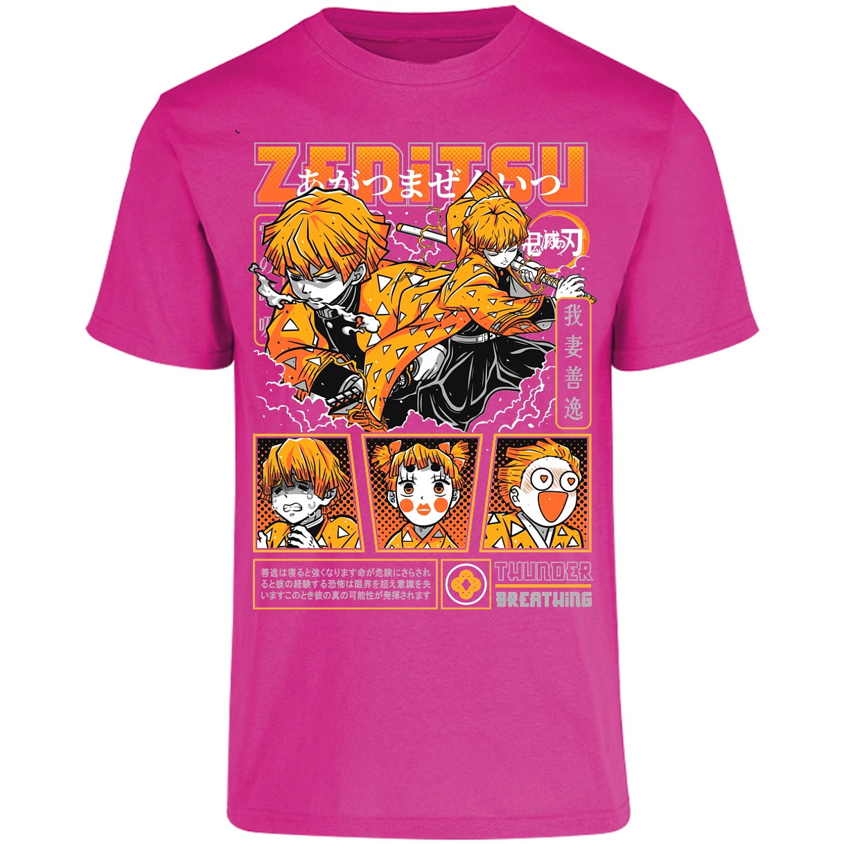 Playera Demon Slayer Zenitsu para Adulto 13