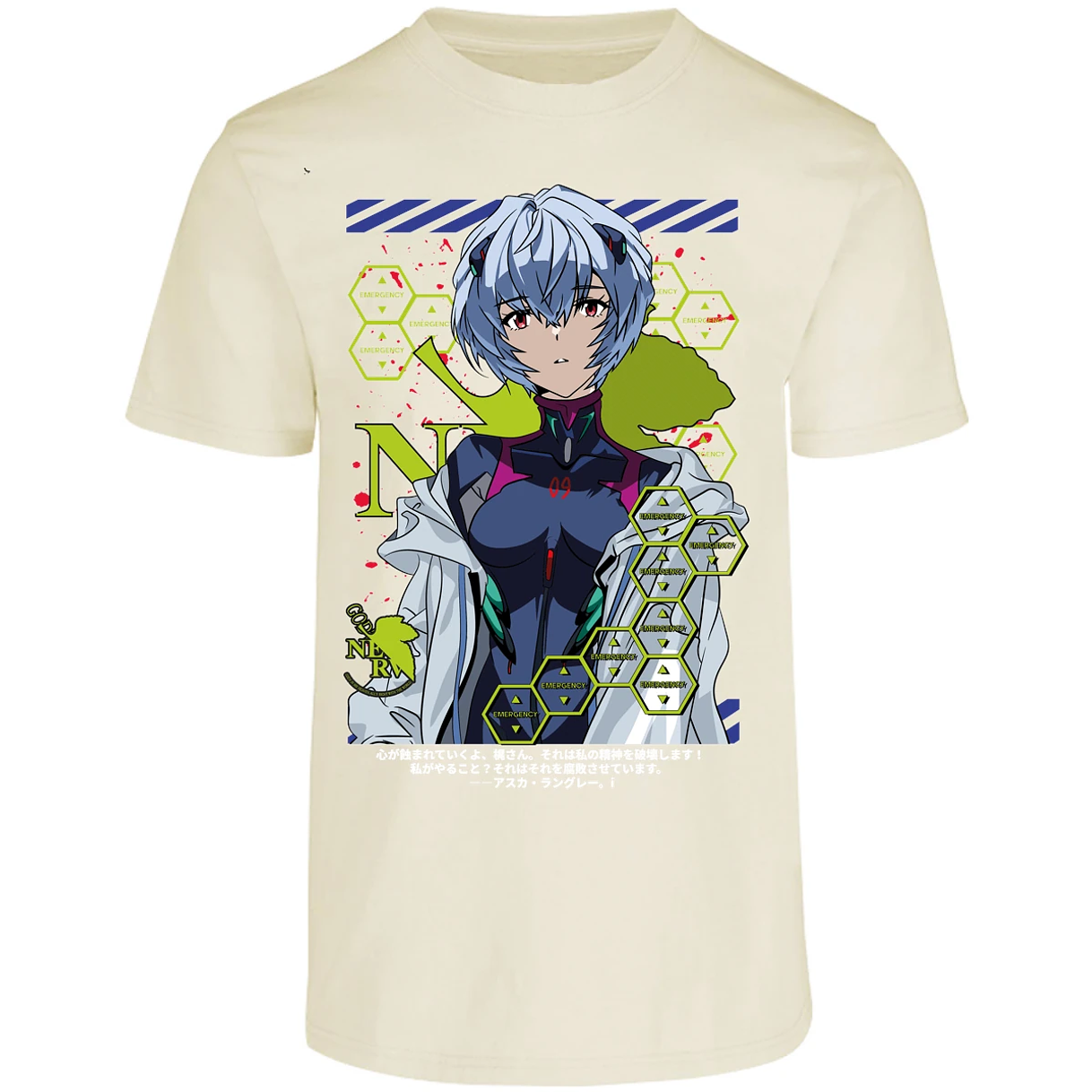 Playera Evangelion Rei Ayanami para Adulto 7