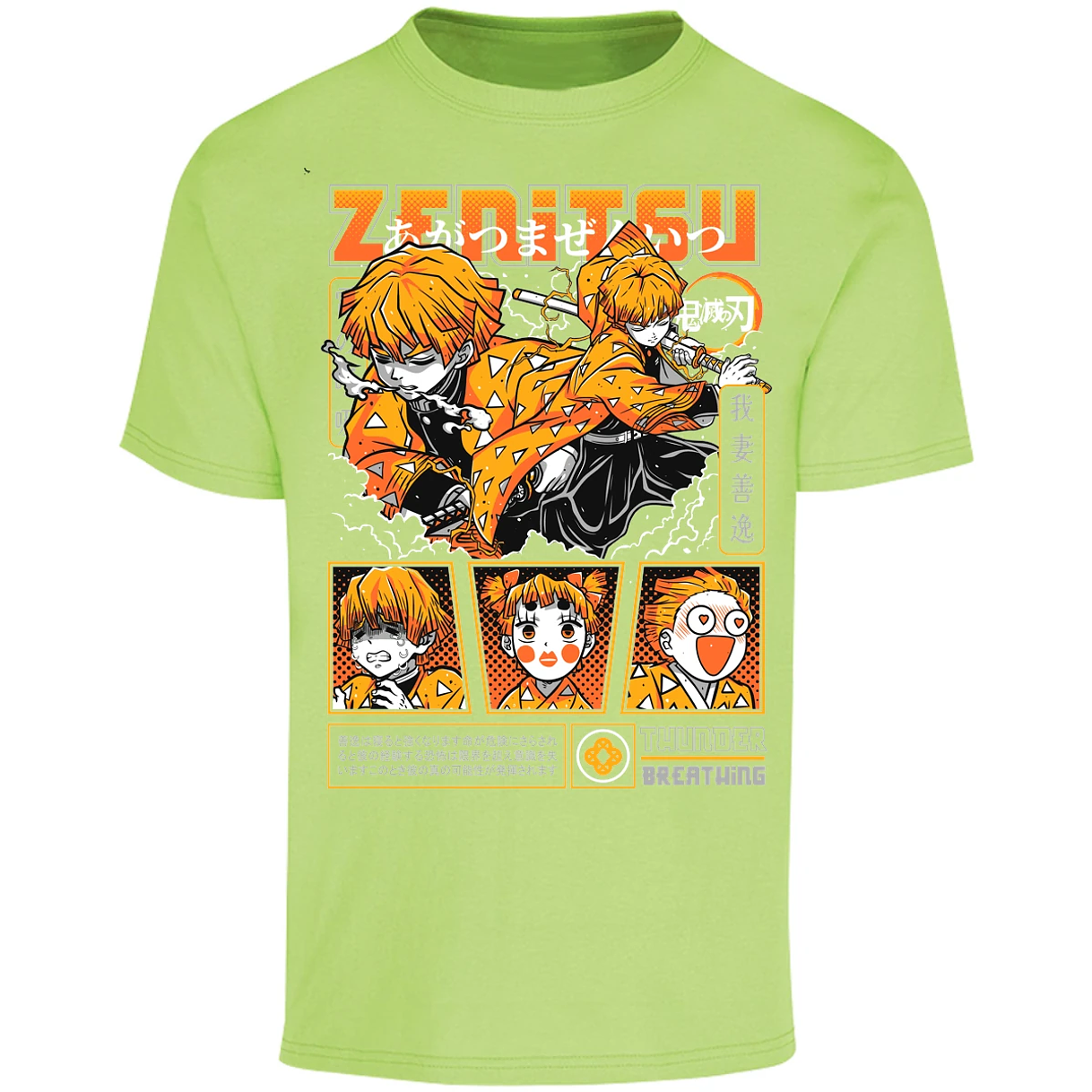 Playera Demon Slayer Zenitsu para Adulto 11
