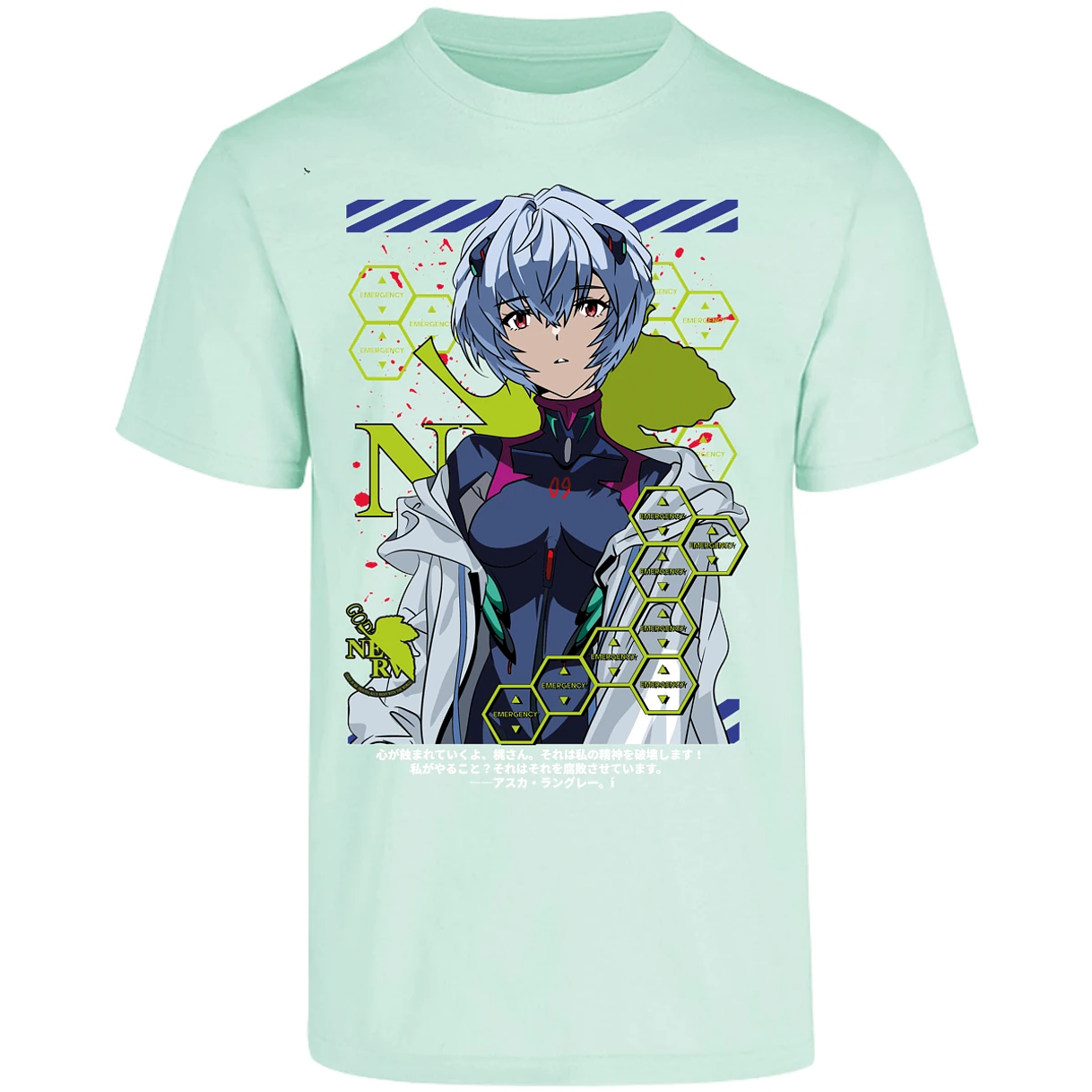 Playera Evangelion Rei Ayanami para Adulto 26