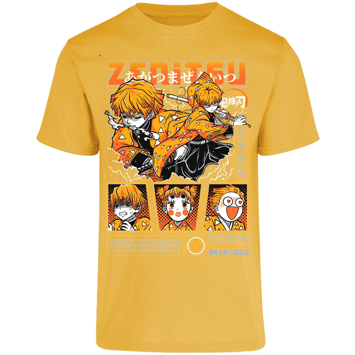 Playera Demon Slayer Zenitsu para Adulto 15