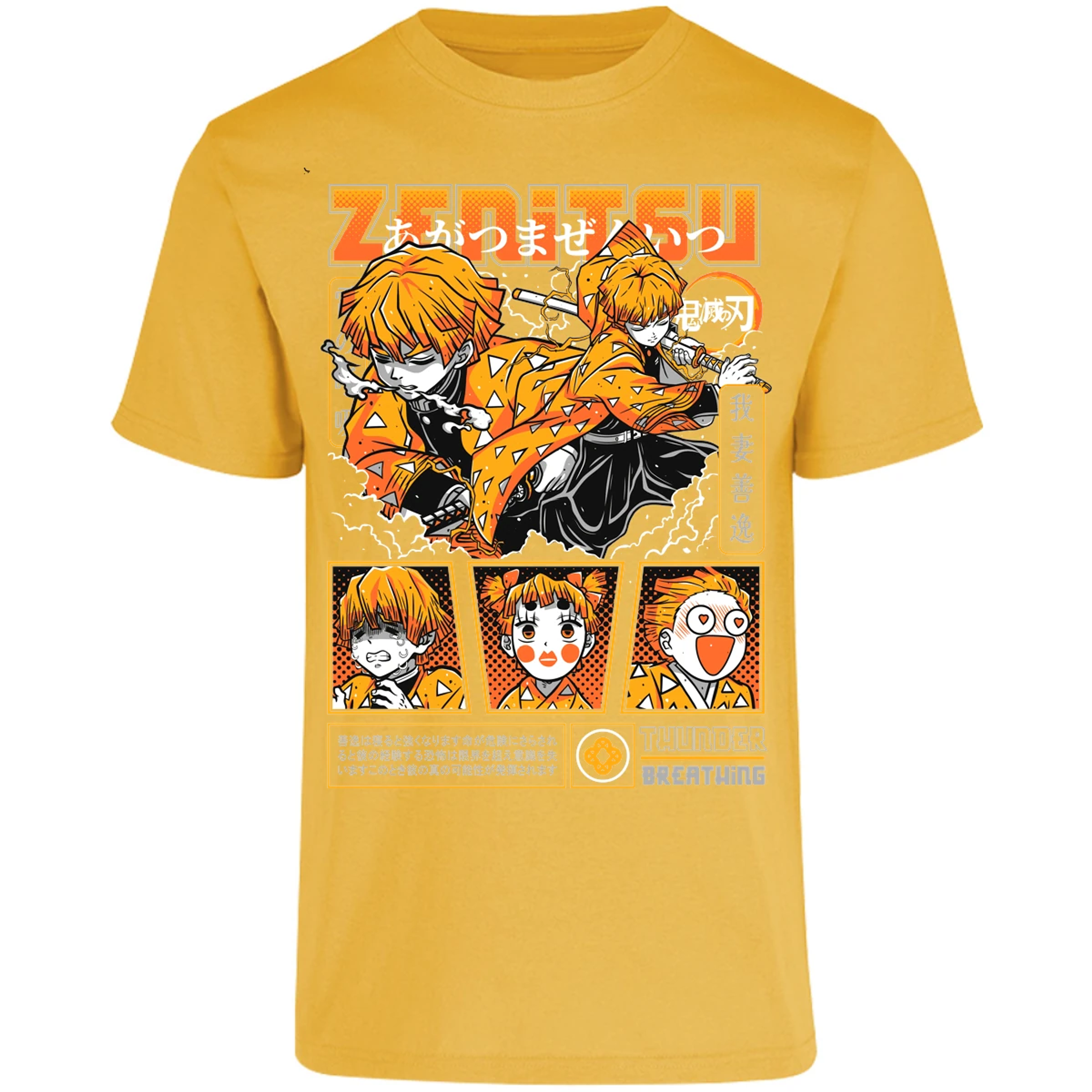 Playera Demon Slayer Zenitsu para Adulto 15