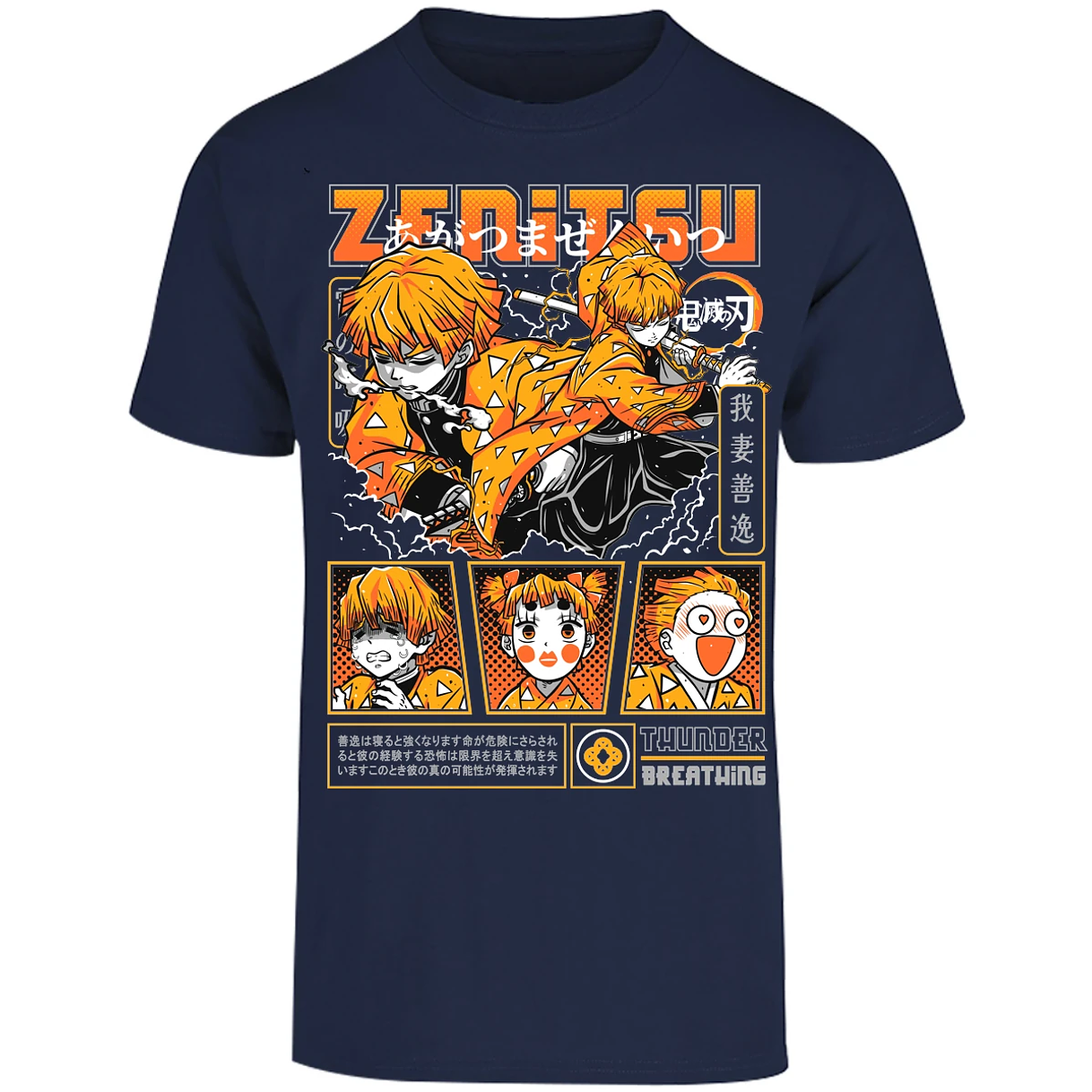 Playera Demon Slayer Zenitsu para Adulto 2