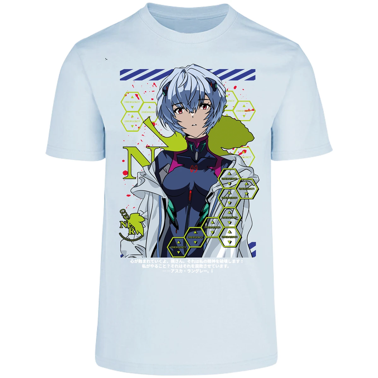 Playera Evangelion Rei Ayanami para Adulto 18