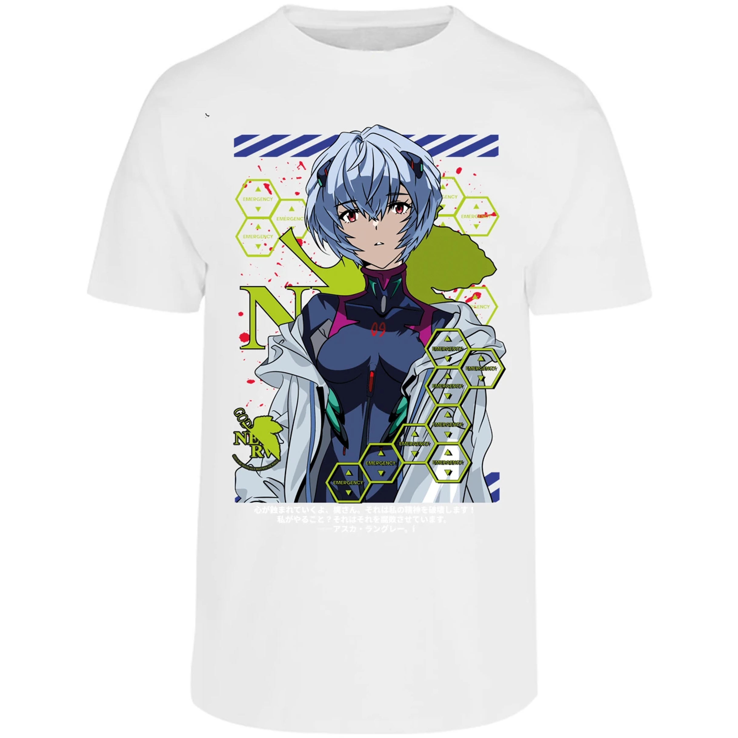 Playera Evangelion Rei Ayanami para Adulto 22