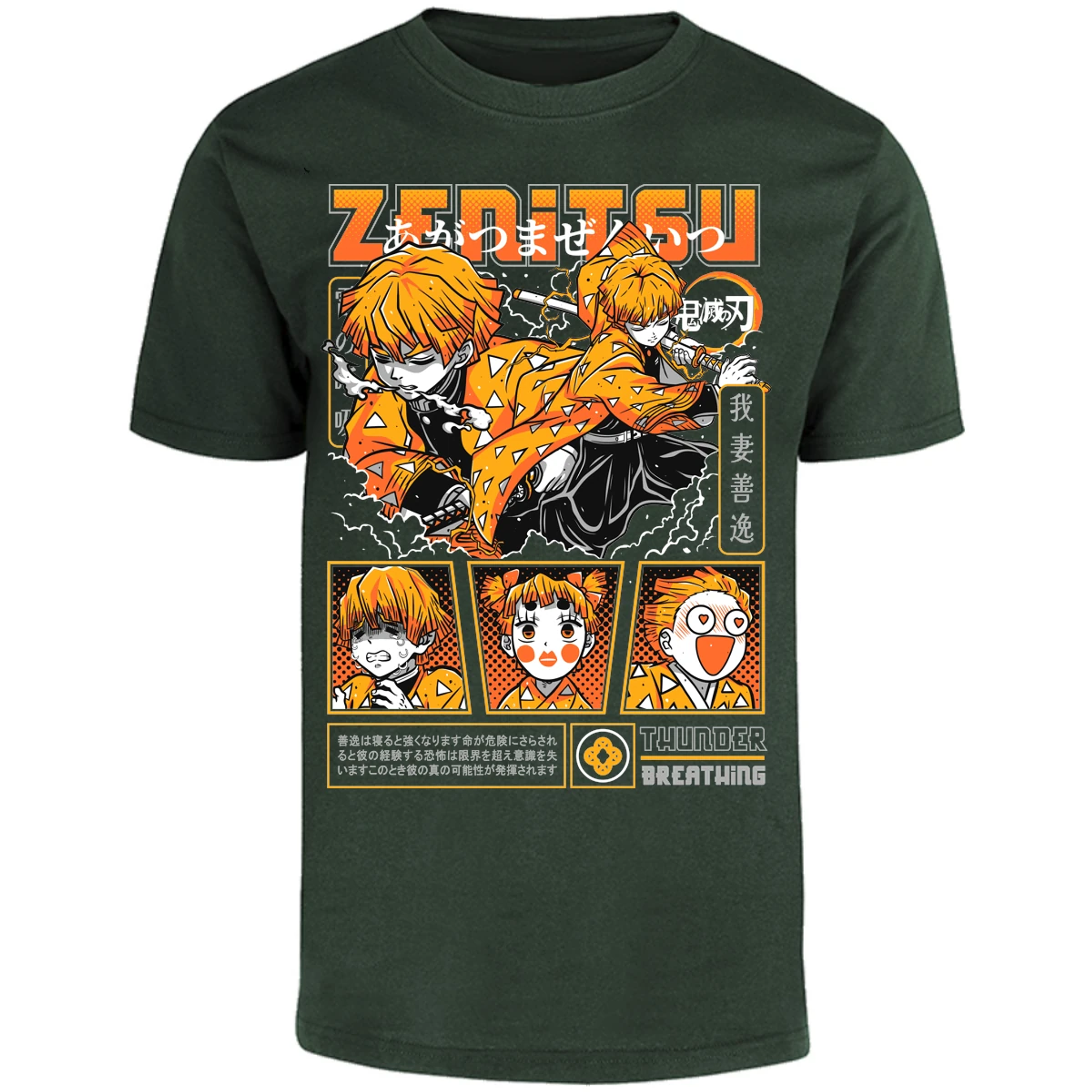 Playera Demon Slayer Zenitsu para Adulto 3