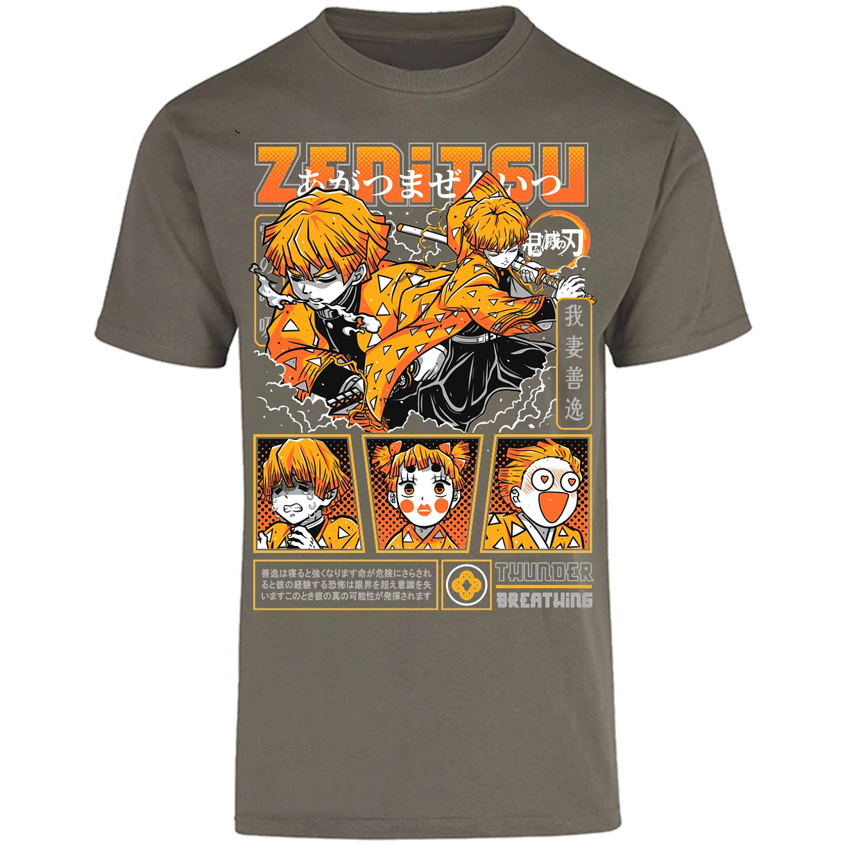 Playera Demon Slayer Zenitsu para Adulto 6