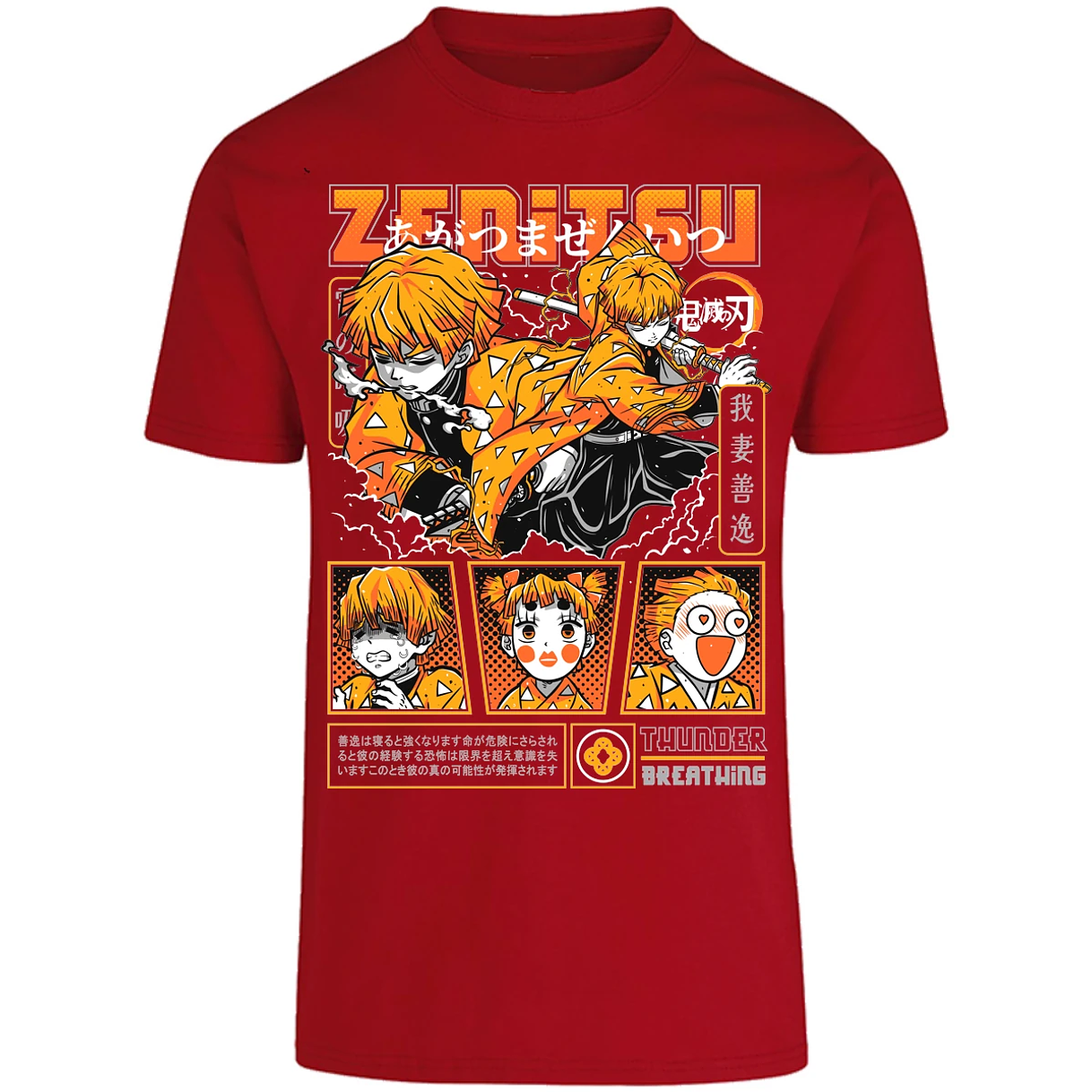 Playera Demon Slayer Zenitsu para Adulto 19