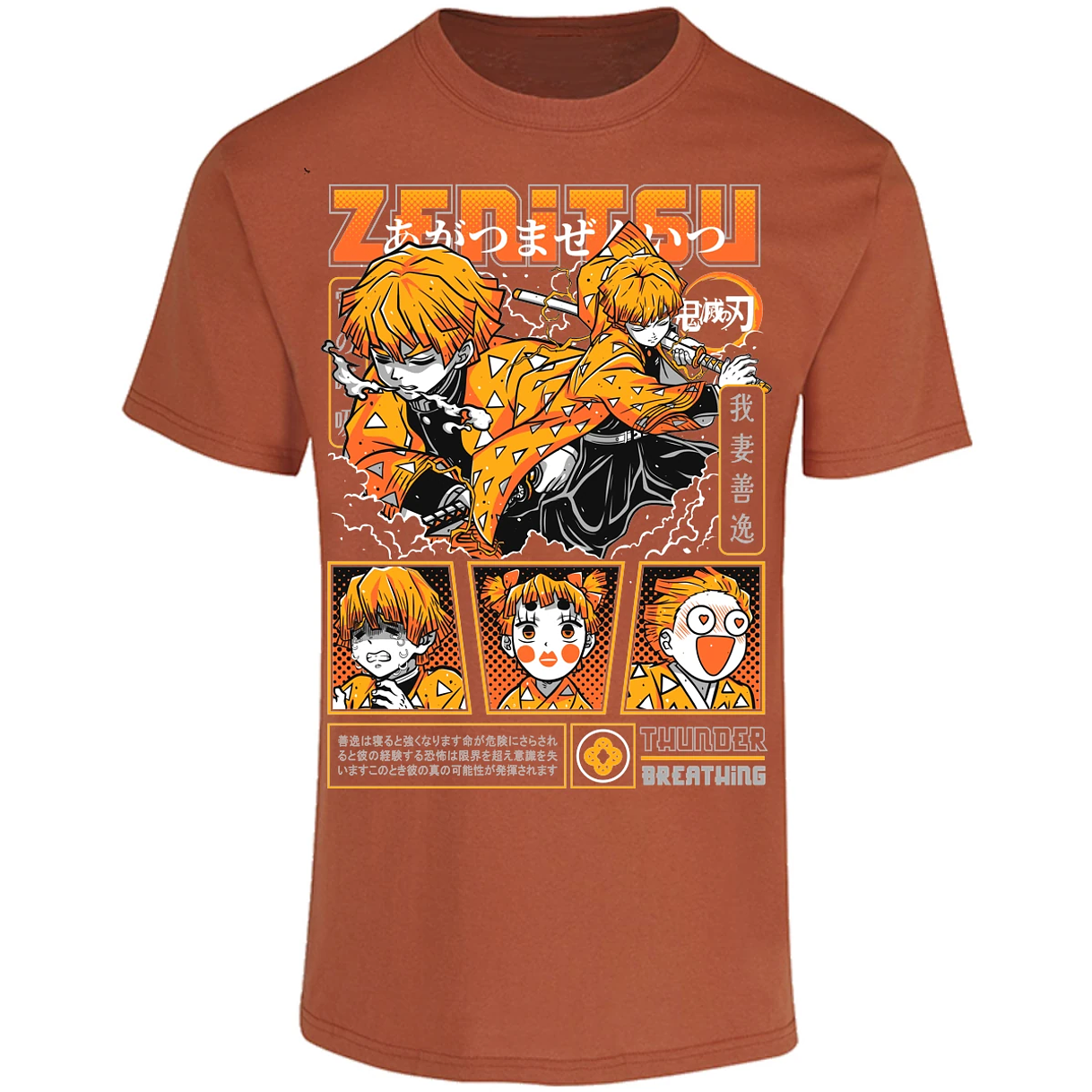 Playera Demon Slayer Zenitsu para Adulto 25