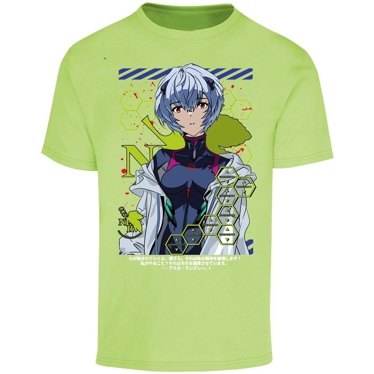 Playera Evangelion Rei Ayanami para Adulto 36