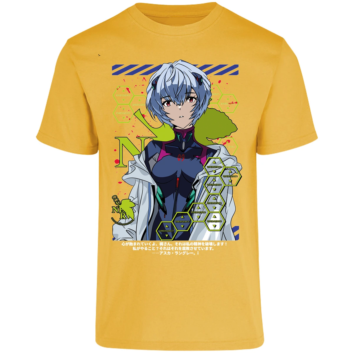 Playera Evangelion Rei Ayanami para Adulto 45