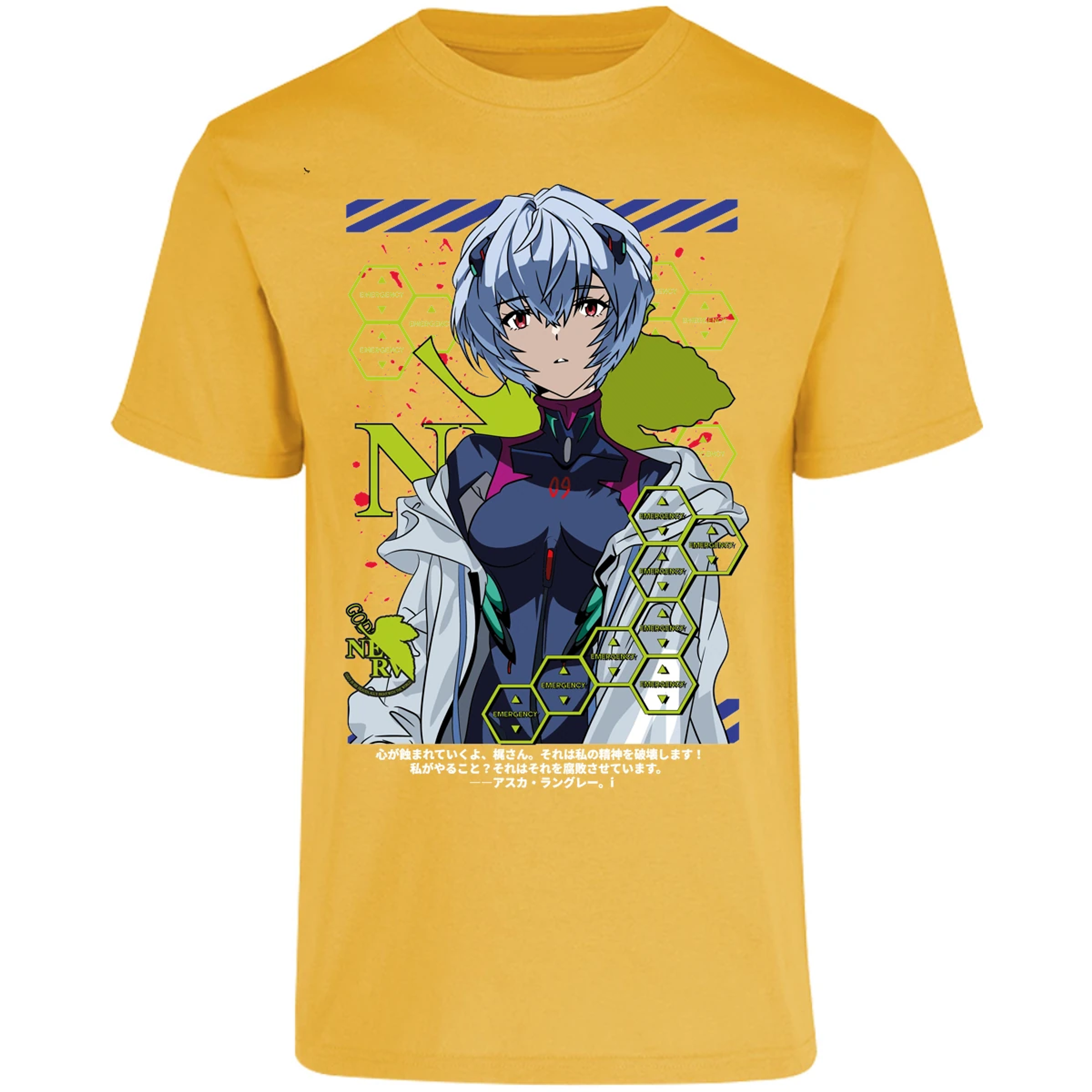 Playera Evangelion Rei Ayanami para Adulto 45