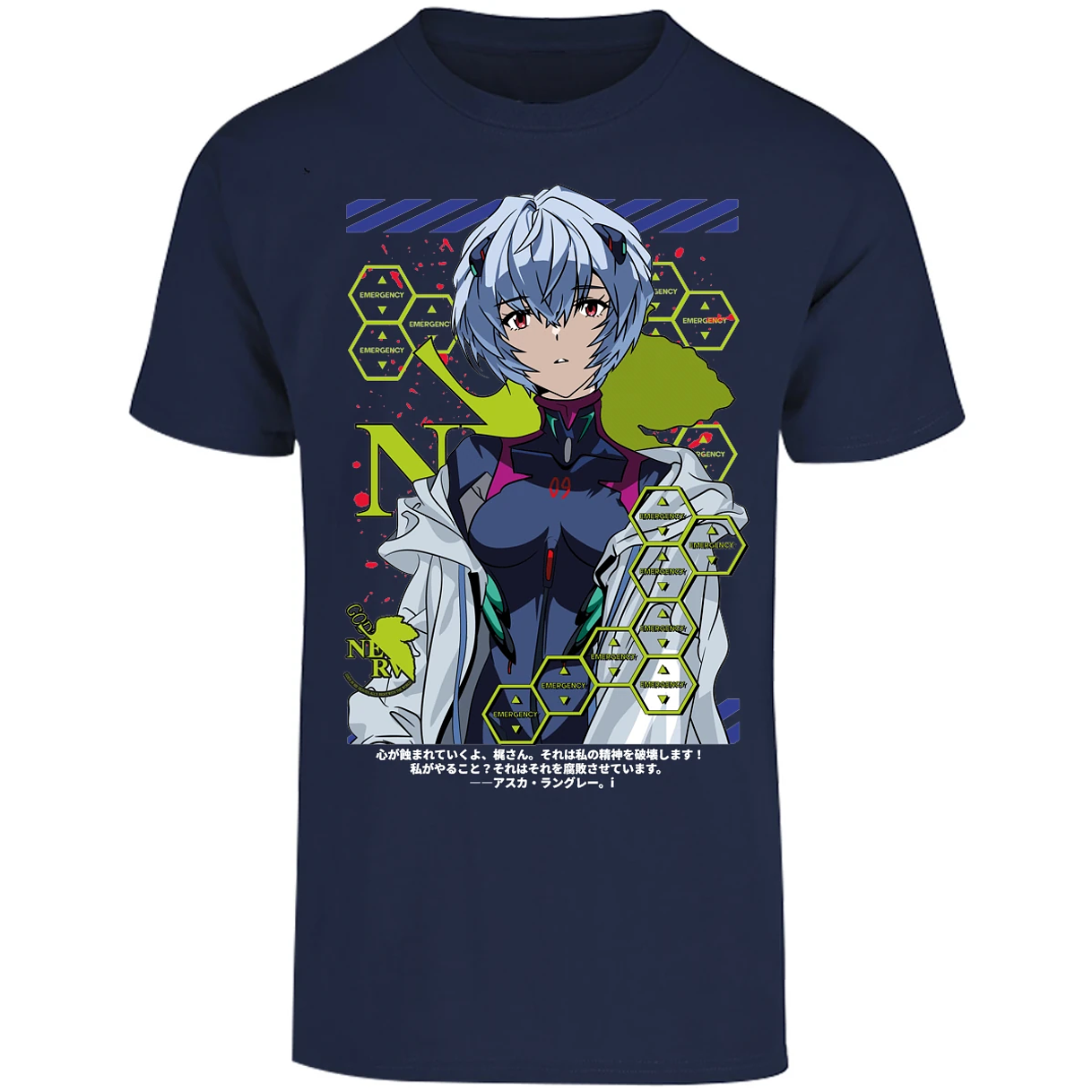 Playera Evangelion Rei Ayanami para Adulto 34