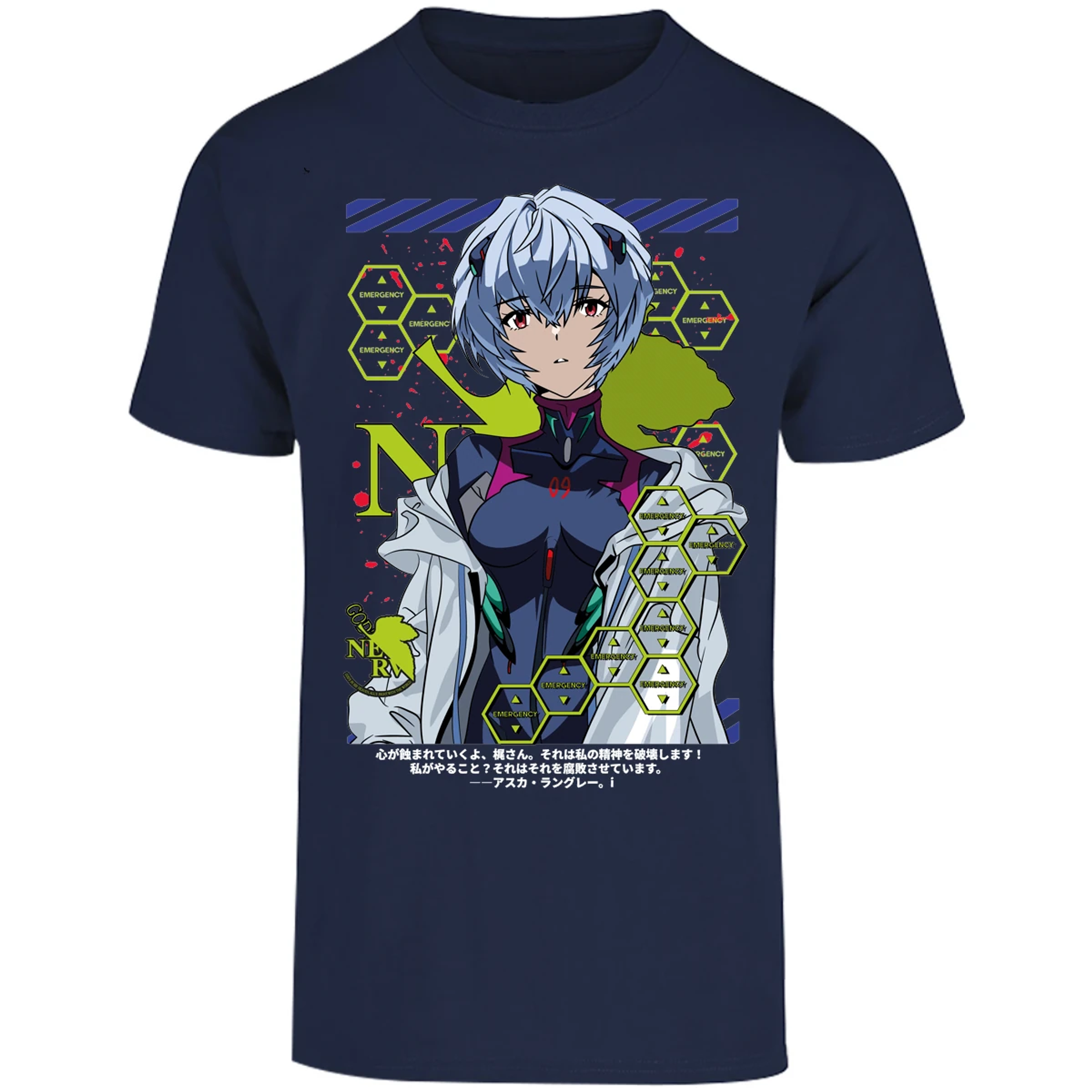 Playera Evangelion Rei Ayanami para Adulto 34
