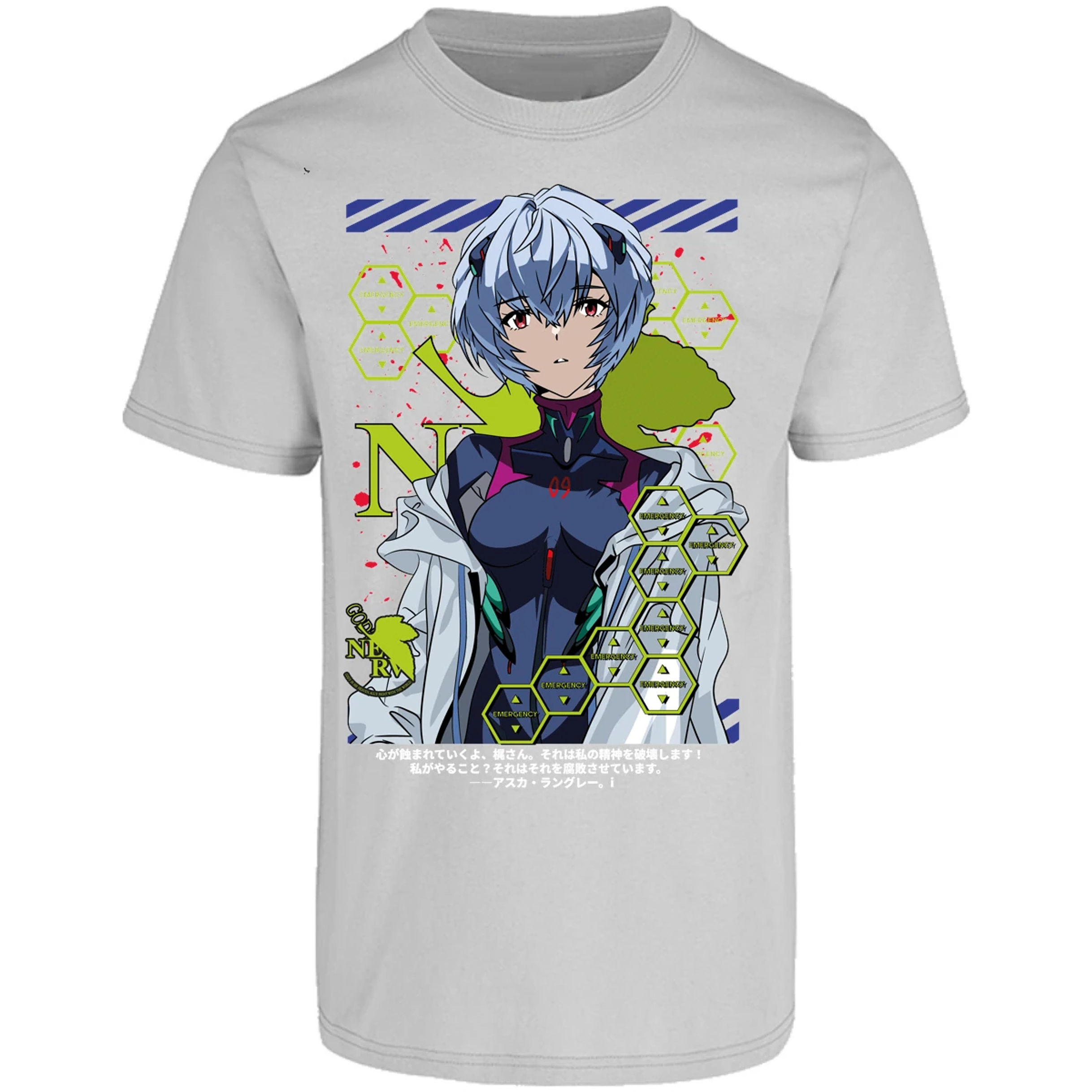 Playera Evangelion Rei Ayanami para Adulto 3