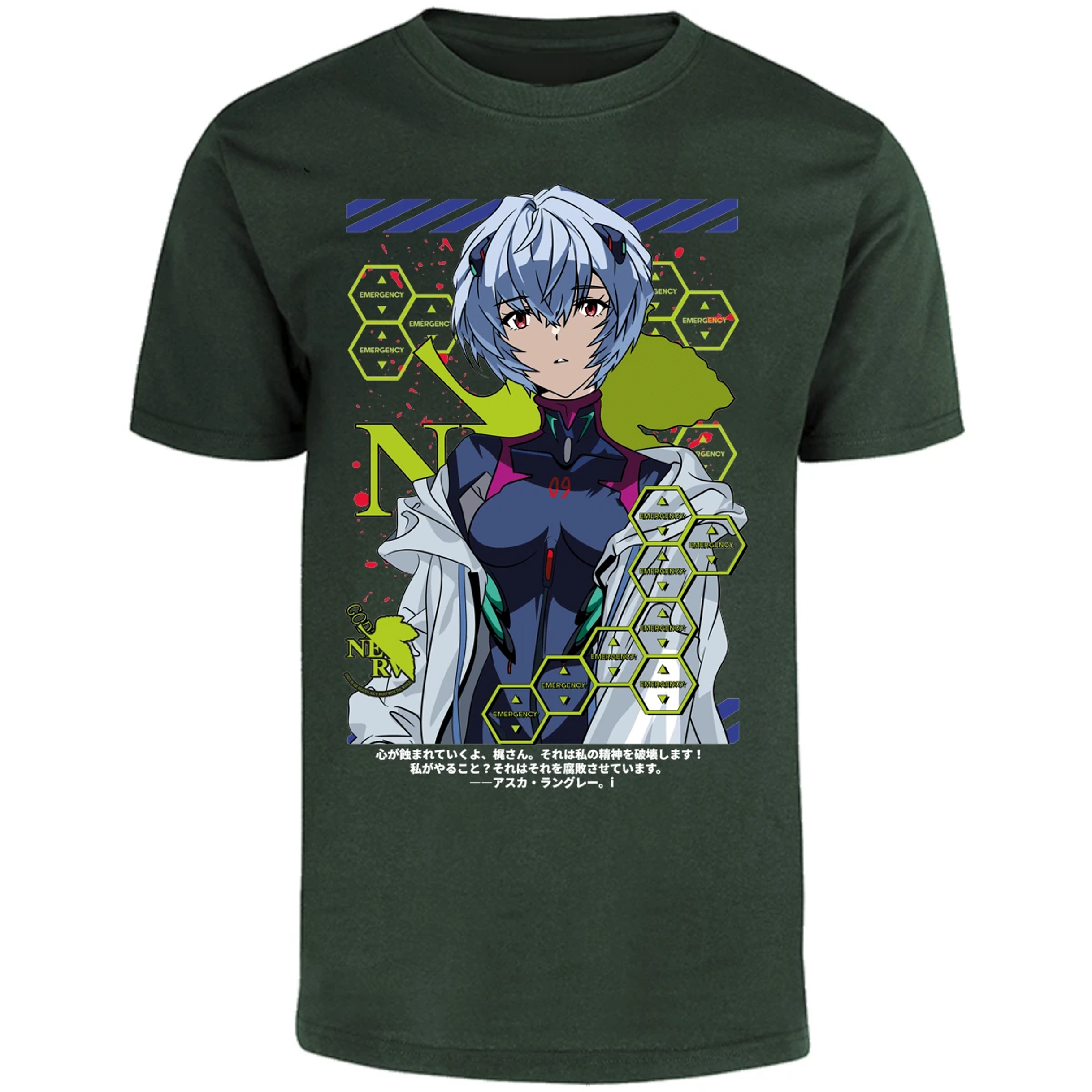Playera Evangelion Rei Ayanami para Adulto 5
