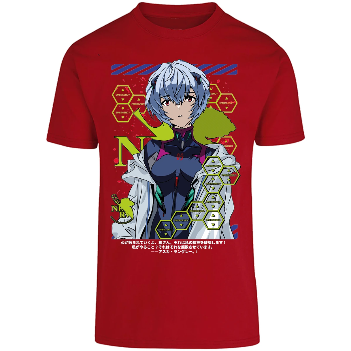 Playera Evangelion Rei Ayanami para Adulto 9