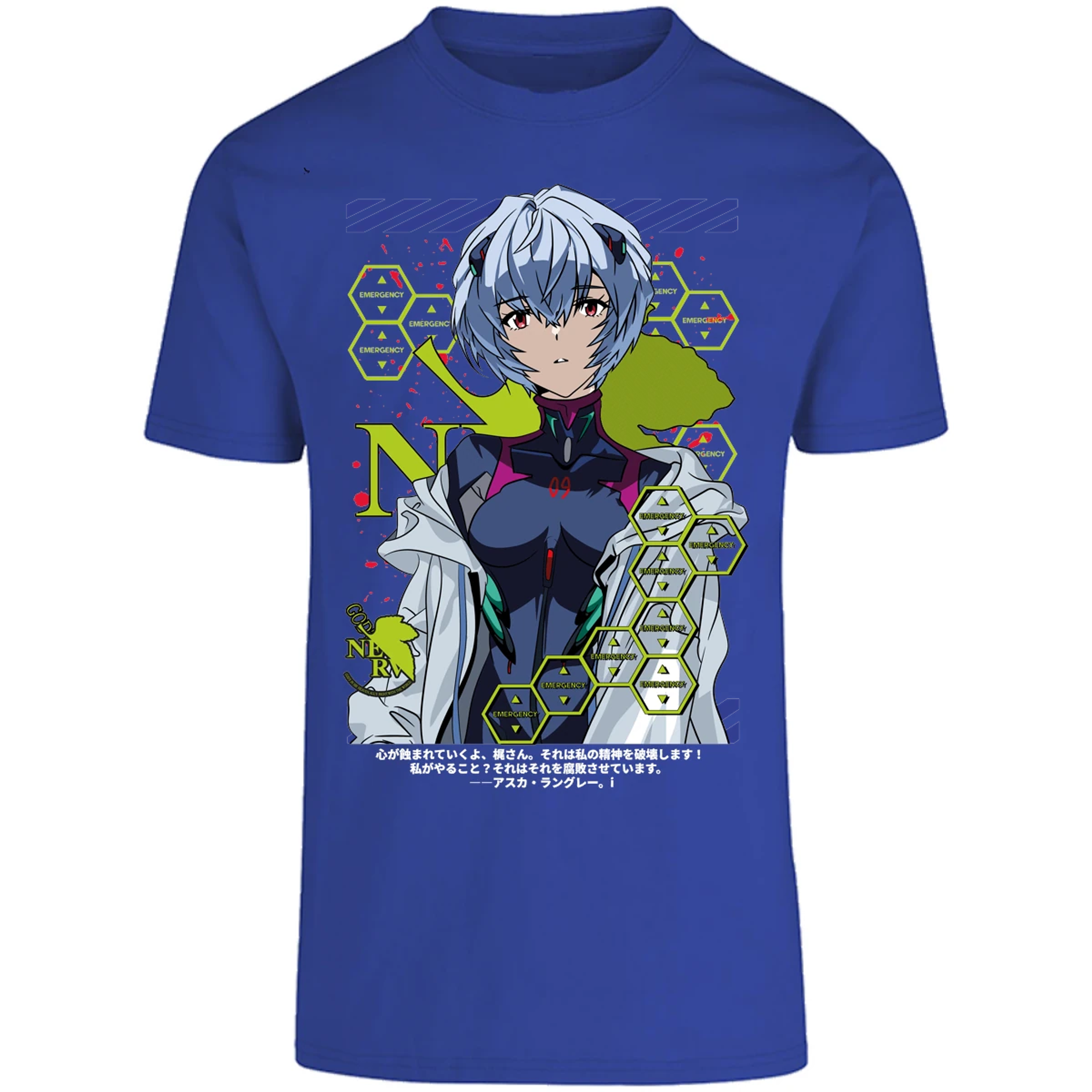 Playera Evangelion Rei Ayanami para Adulto 13