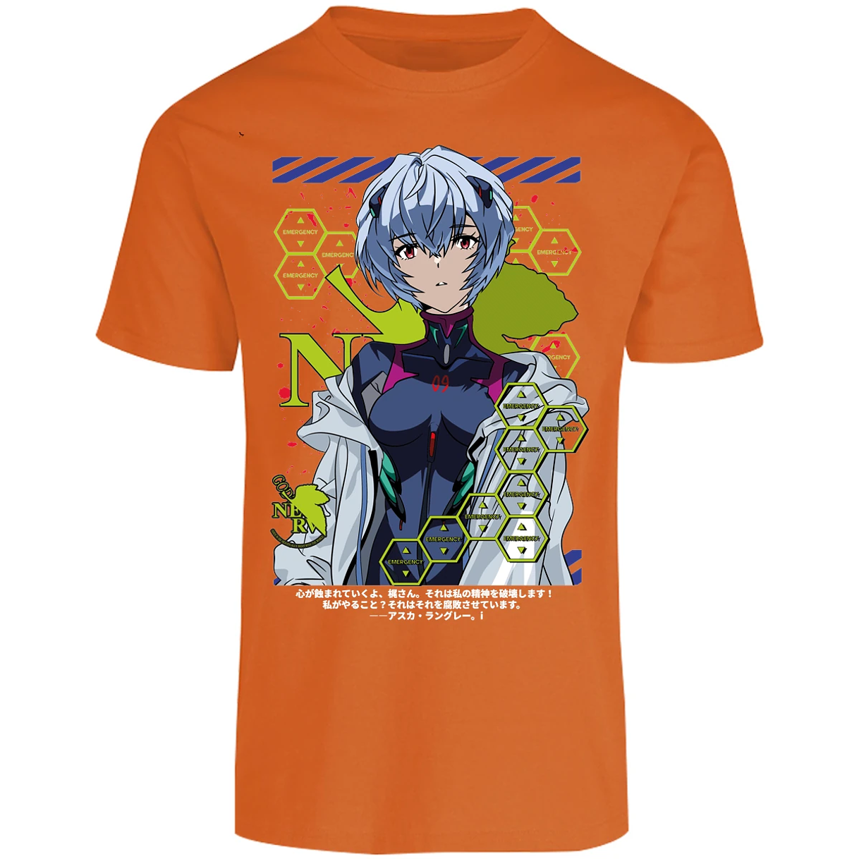 Playera Evangelion Rei Ayanami para Adulto 24