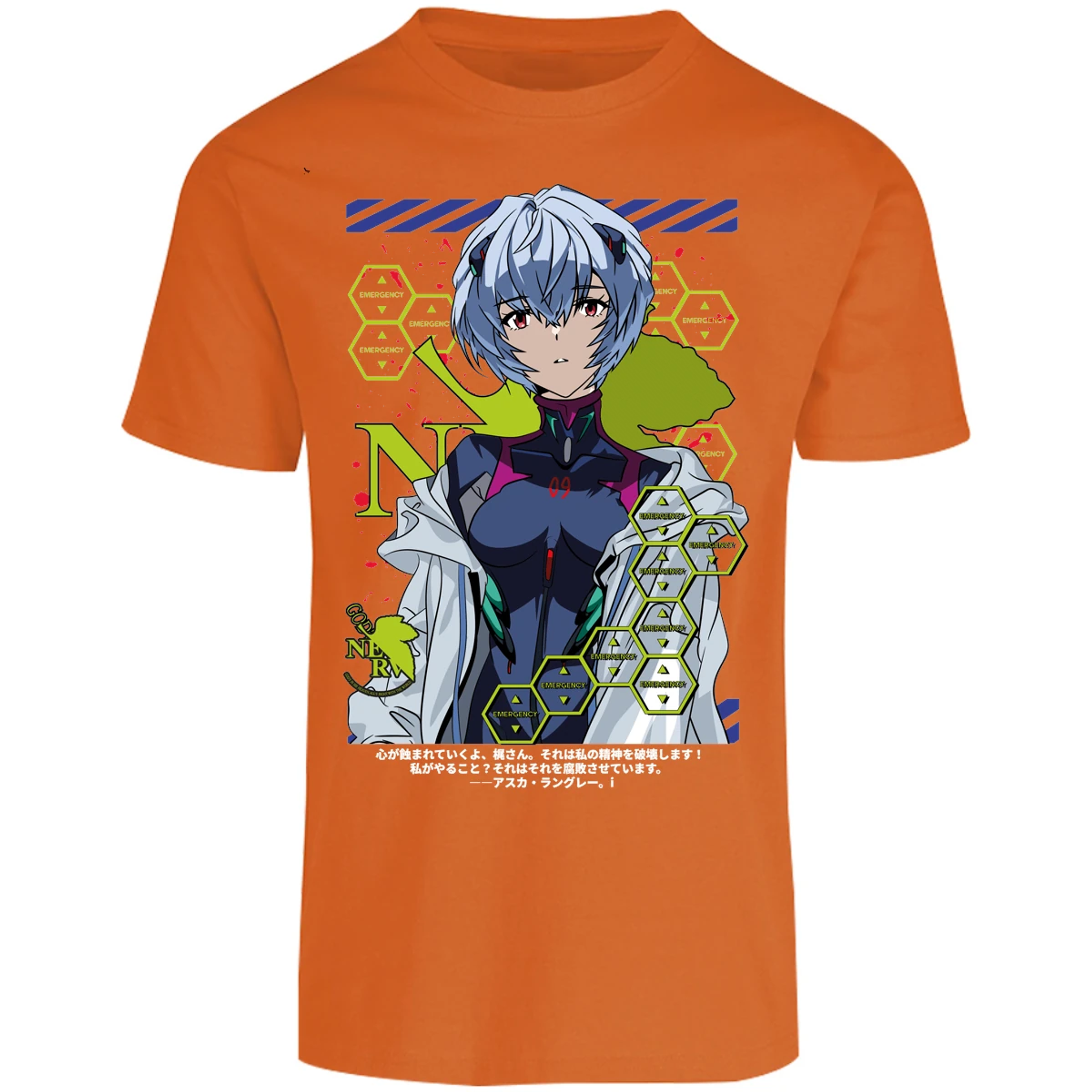 Playera Evangelion Rei Ayanami para Adulto 24