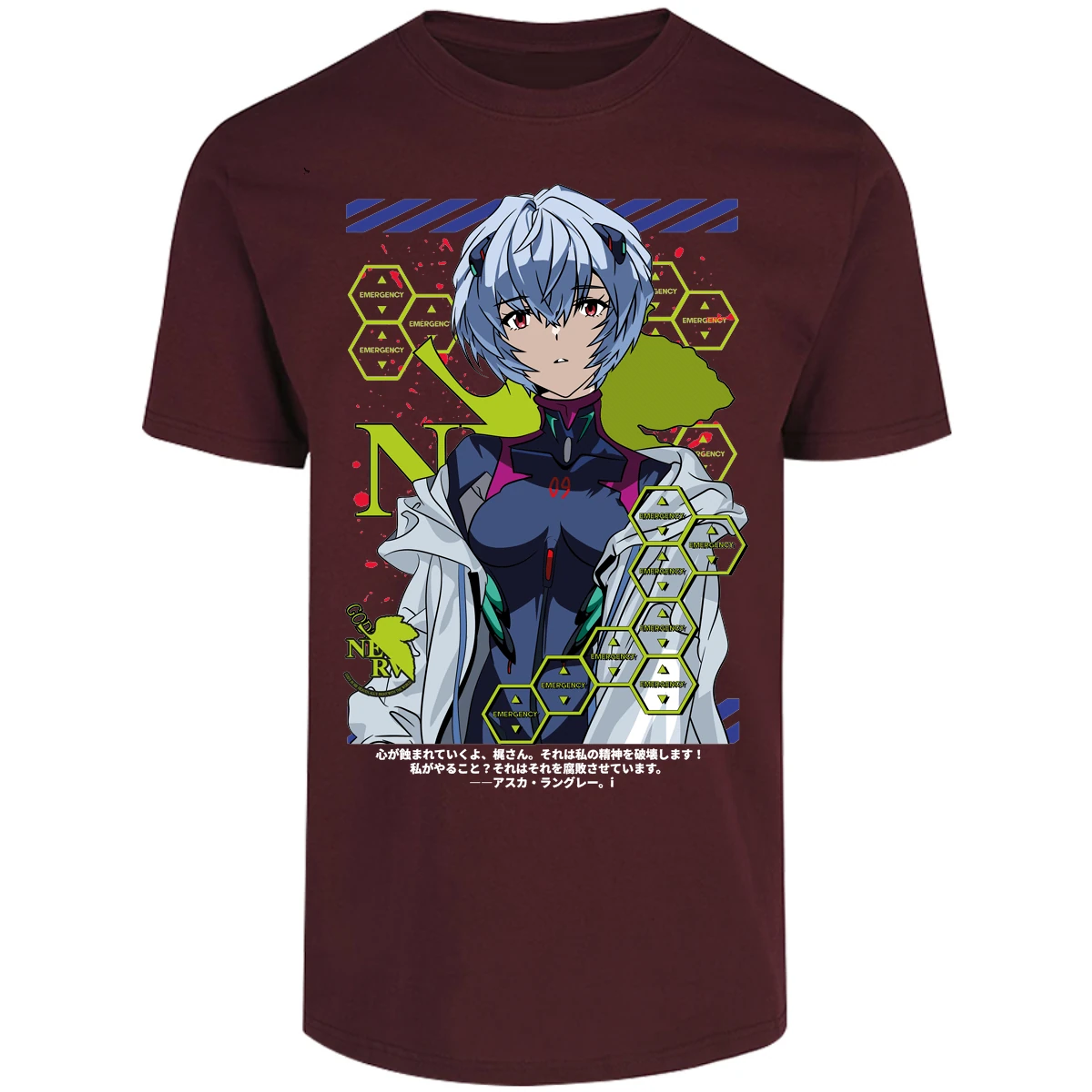 Playera Evangelion Rei Ayanami para Adulto 44