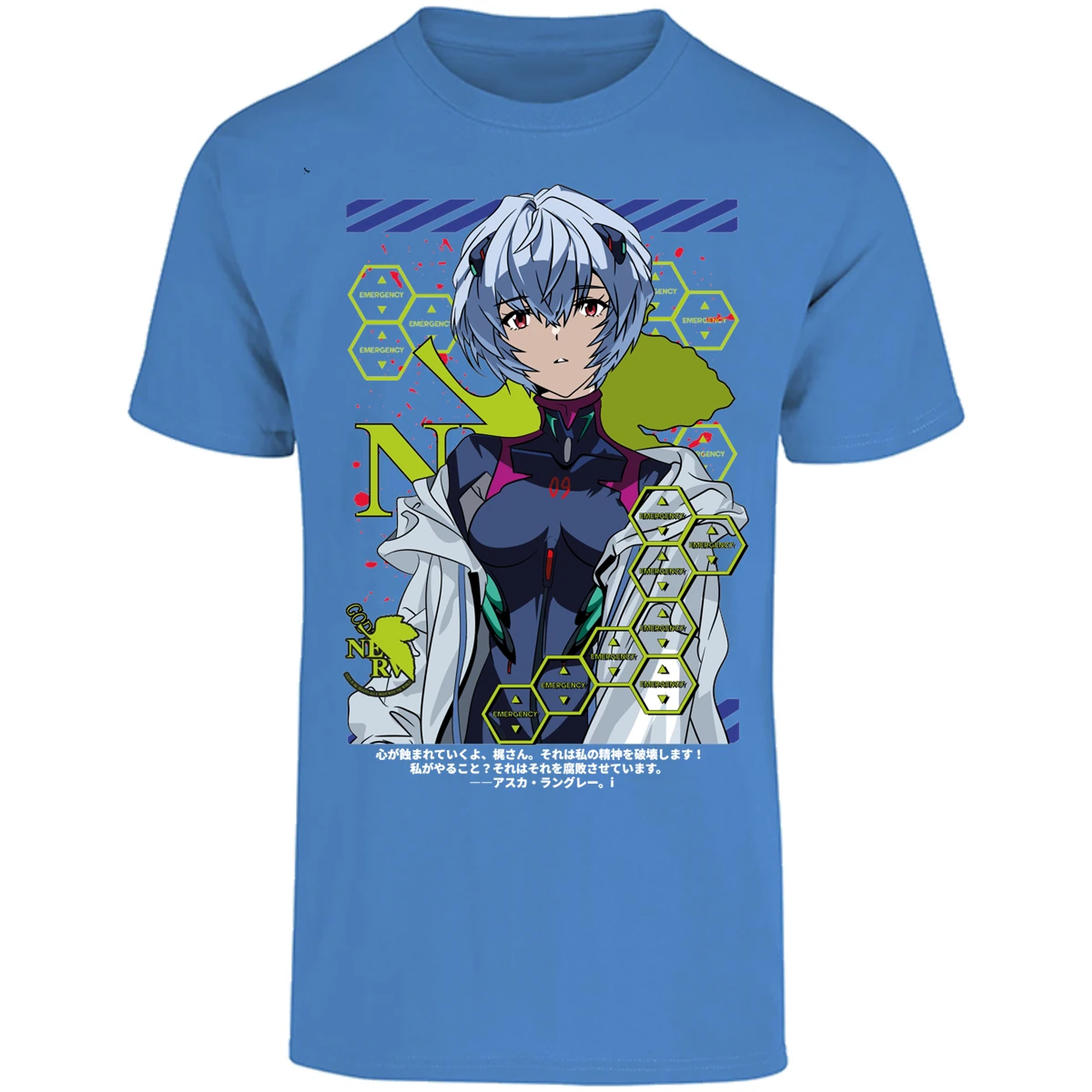 Playera Evangelion Rei Ayanami para Adulto 32