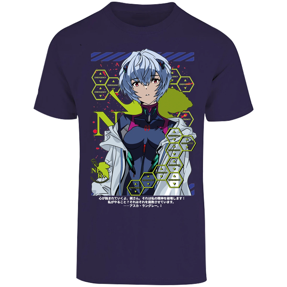 Playera Evangelion Rei Ayanami para Adulto 48
