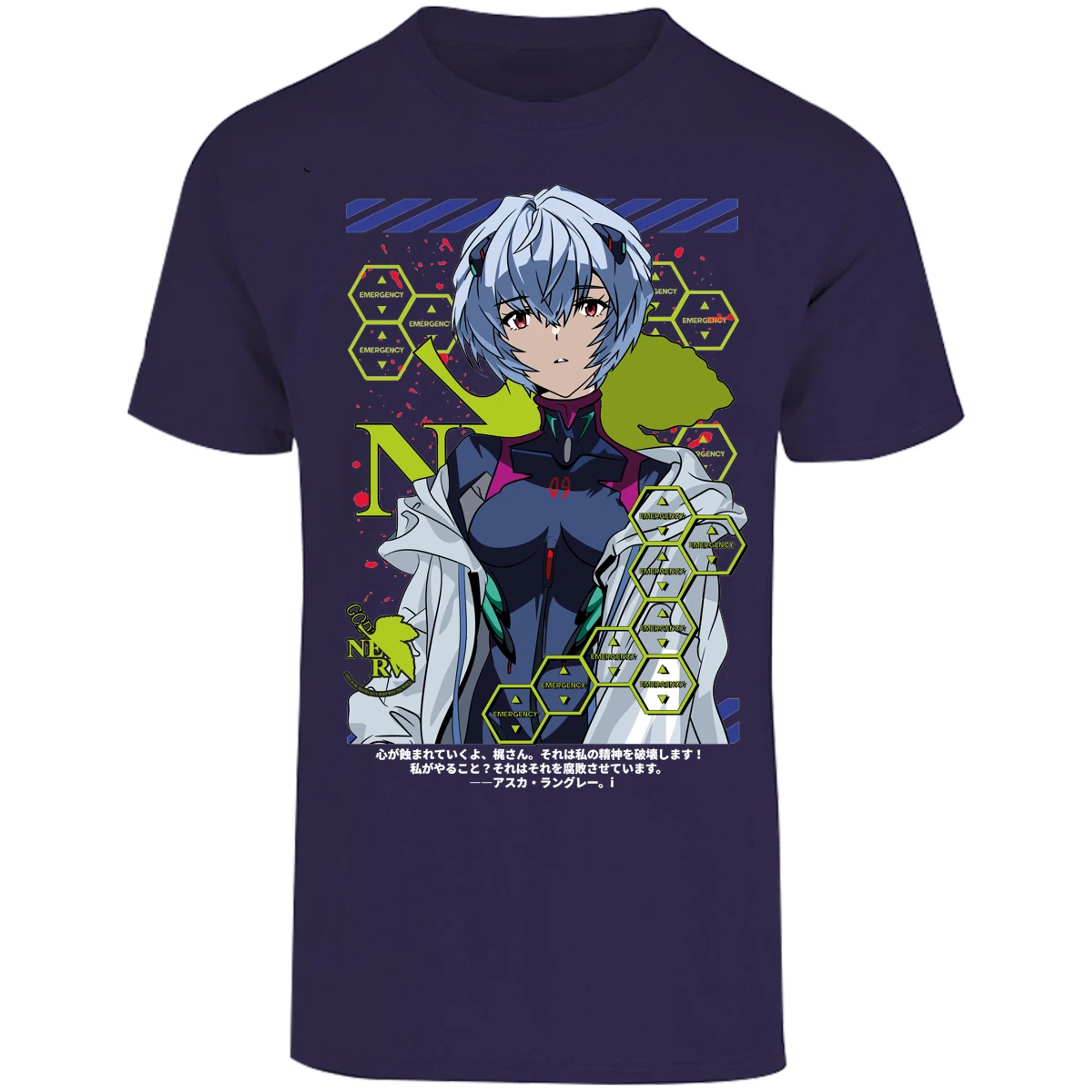 Playera Evangelion Rei Ayanami para Adulto 48