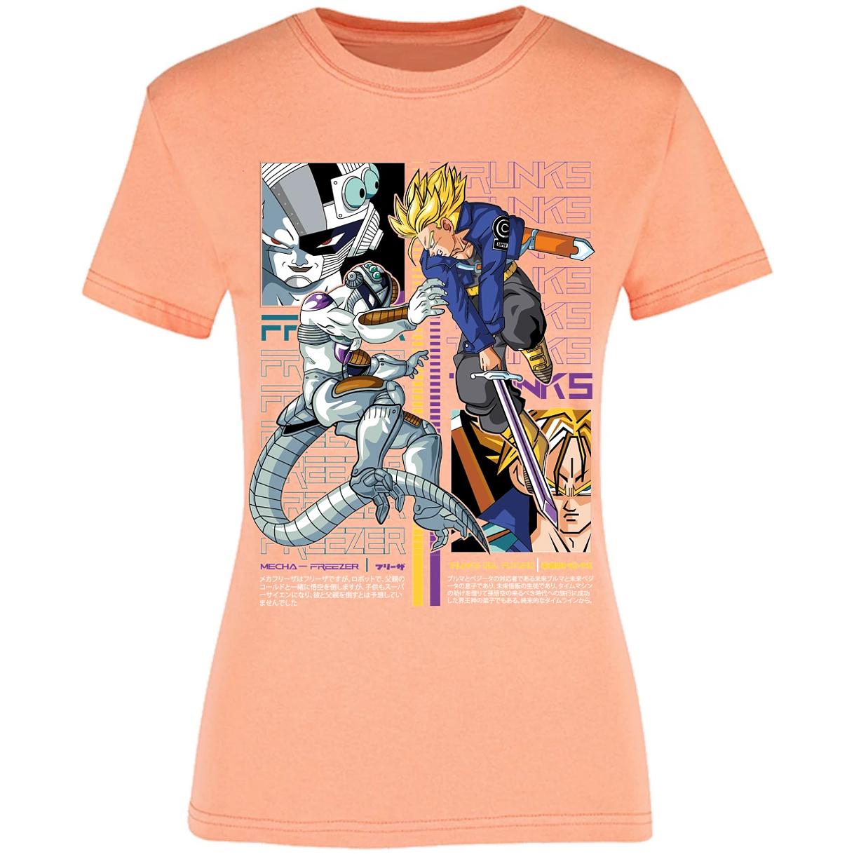 Blusa Dragon Ball Trunks Vs Freezer Blusa para Mujer 3