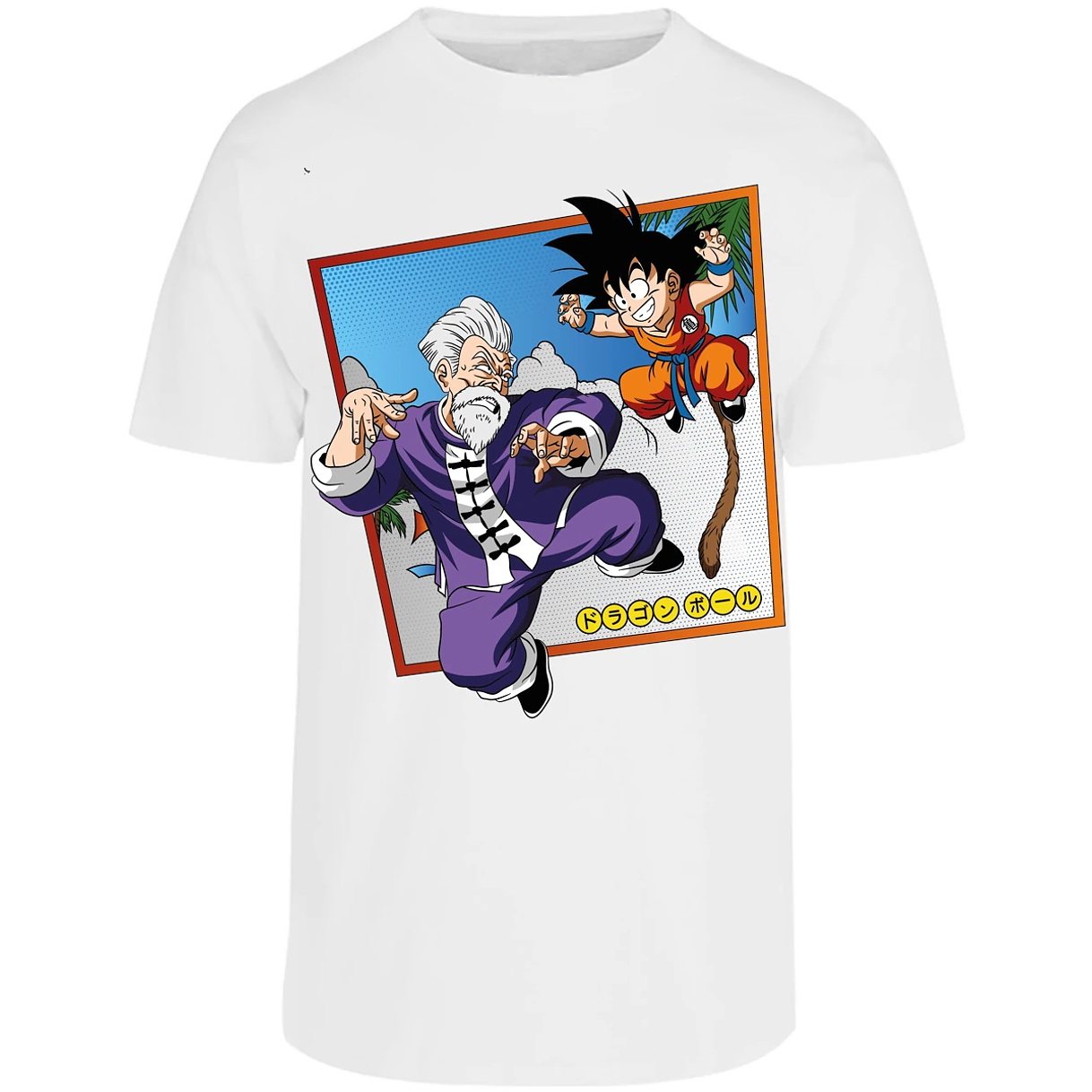 Playera Dragon Ball Goku Vs Jackie Shun para Adulto 18