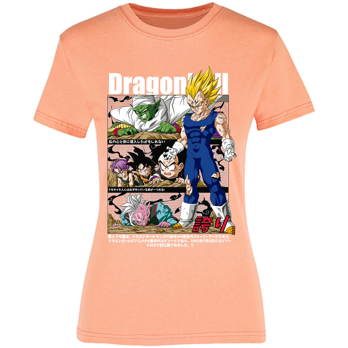 Blusa Dragon Ball Vegeta Majin Anime Blusa para Mujer 9