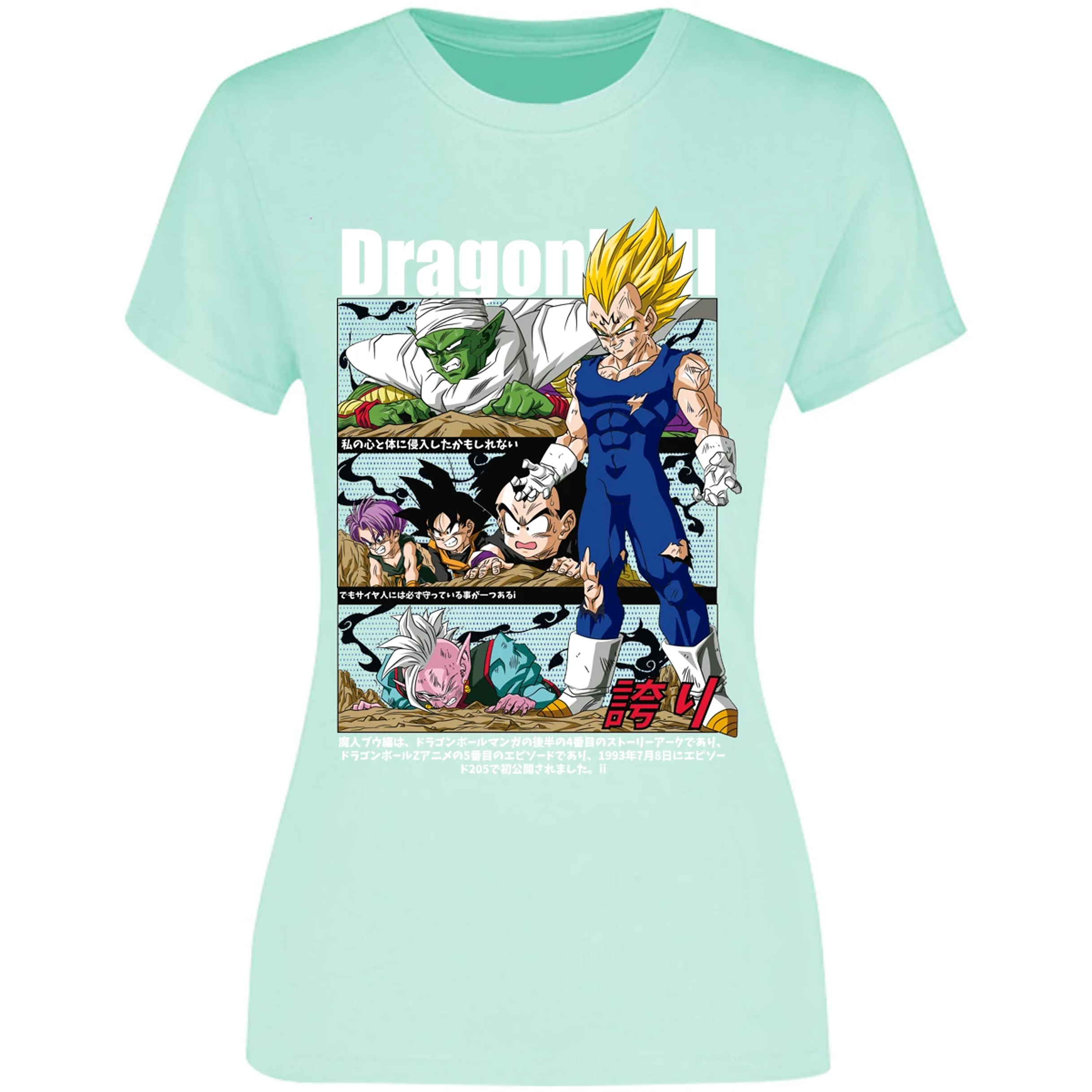 Blusa Dragon Ball Vegeta Majin Anime Blusa para Mujer 12