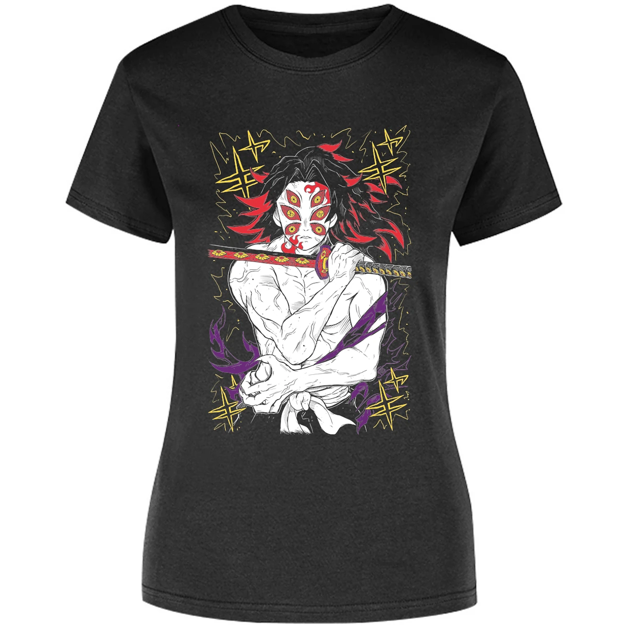 Blusa Demon Slayer Kokushibo Kny Blusa para Mujer 18