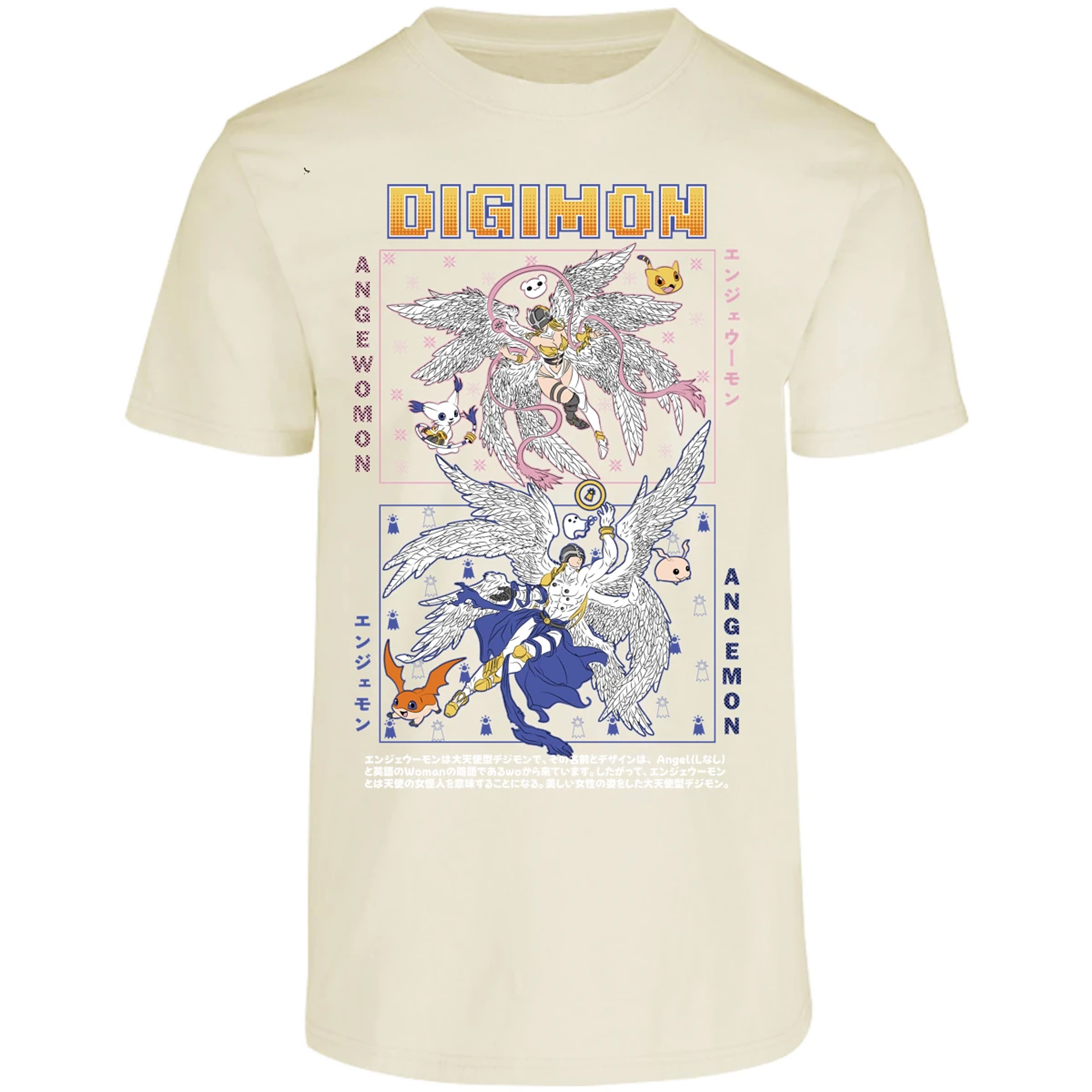 Playera Digimon Angemon Angewomon para Adulto 20
