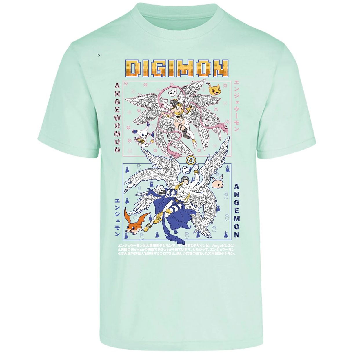 Playera Digimon Angemon Angewomon para Adulto 11