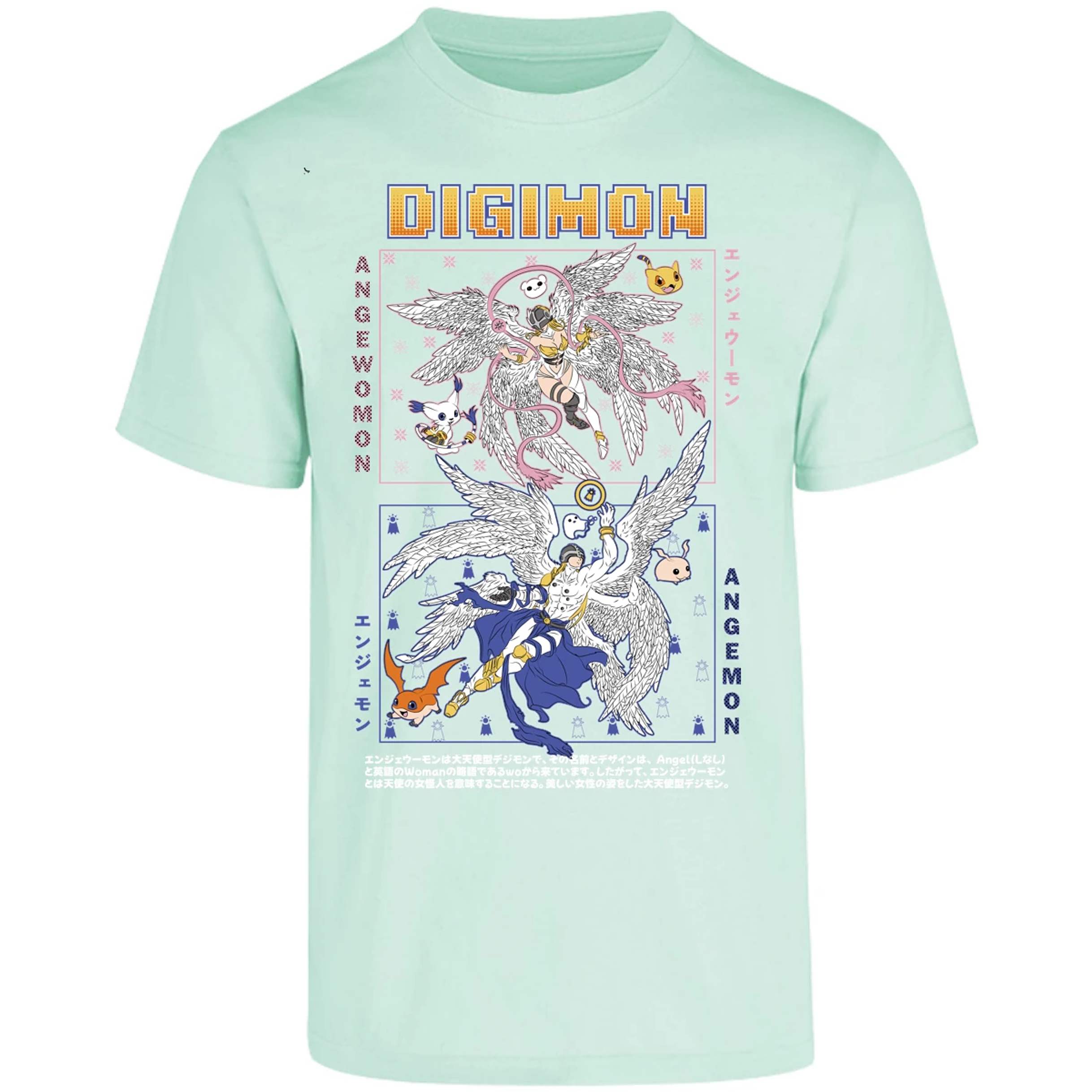 Playera Digimon Angemon Angewomon para Adulto 11