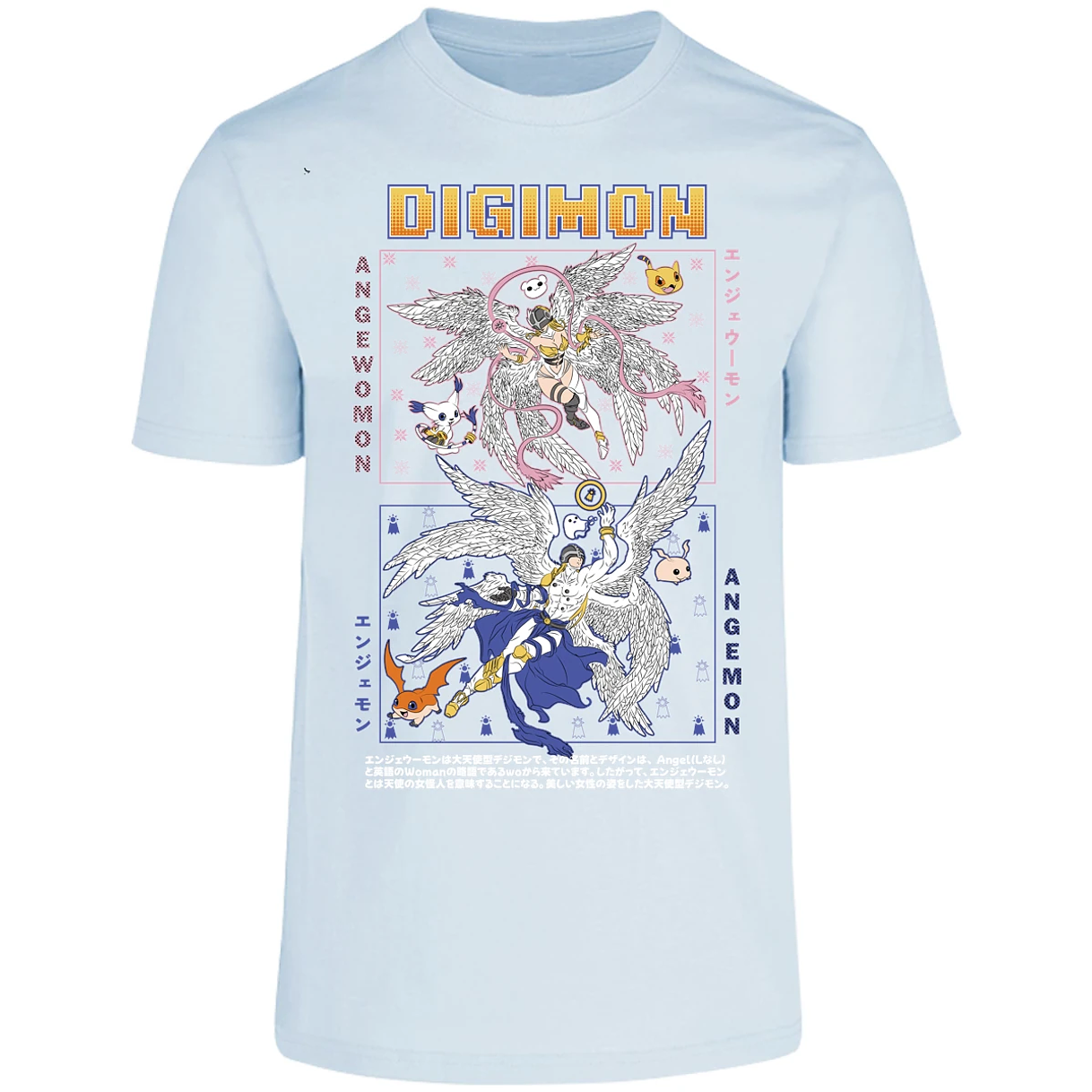 Playera Digimon Angemon Angewomon para Adulto 10