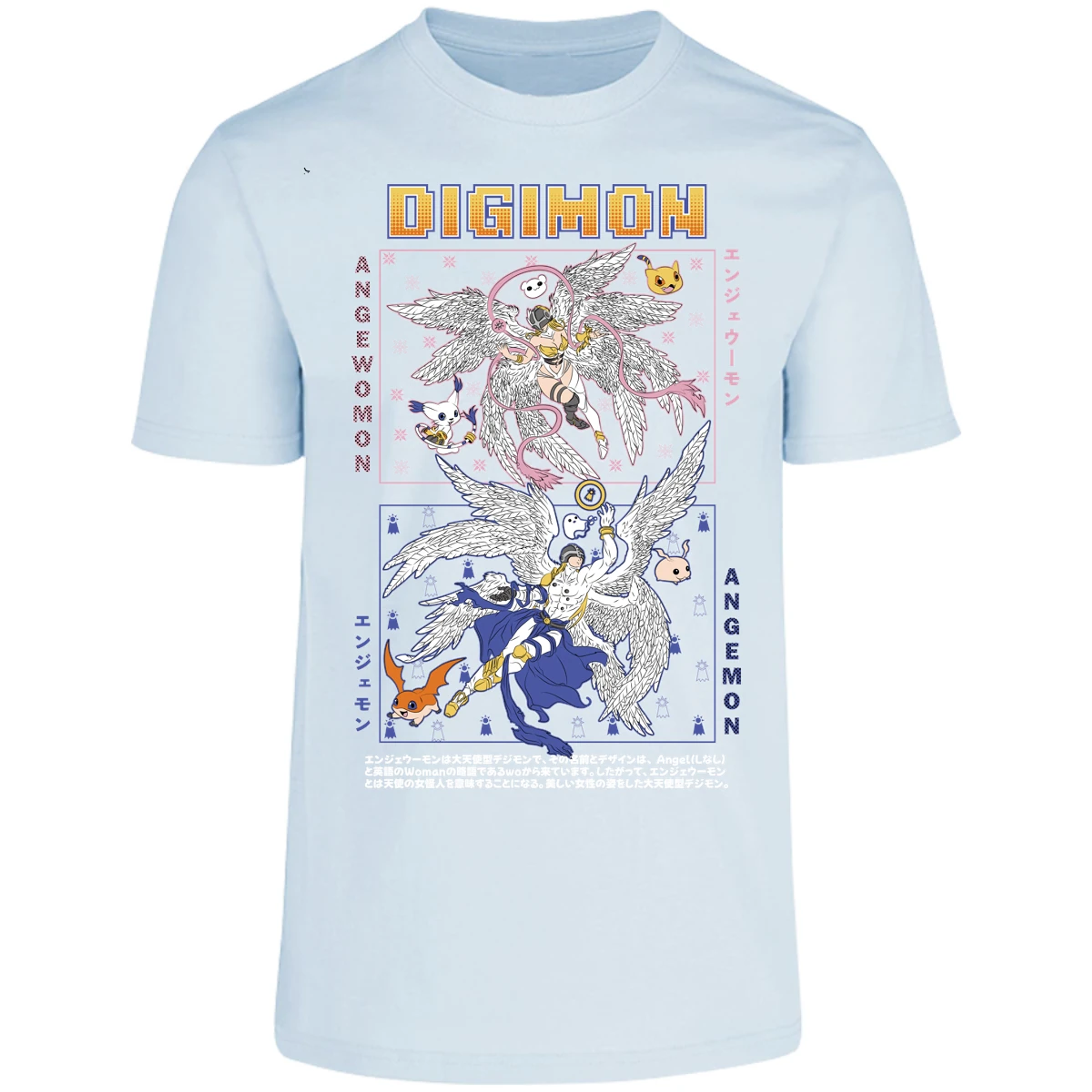 Playera Digimon Angemon Angewomon para Adulto 10
