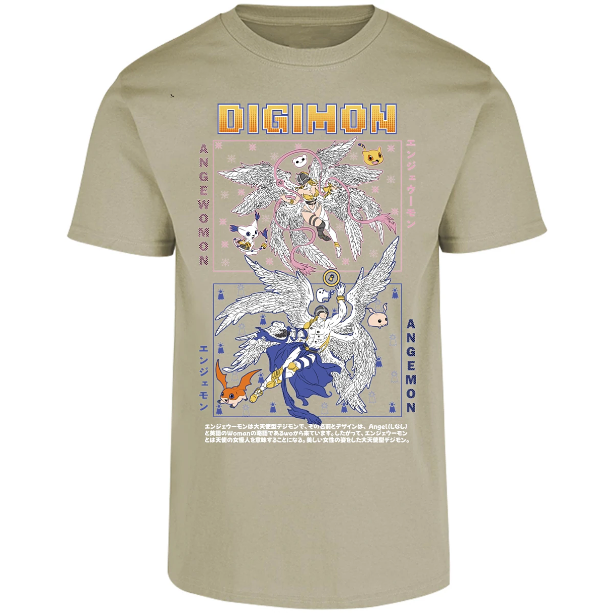 Playera Digimon Angemon Angewomon para Adulto 30