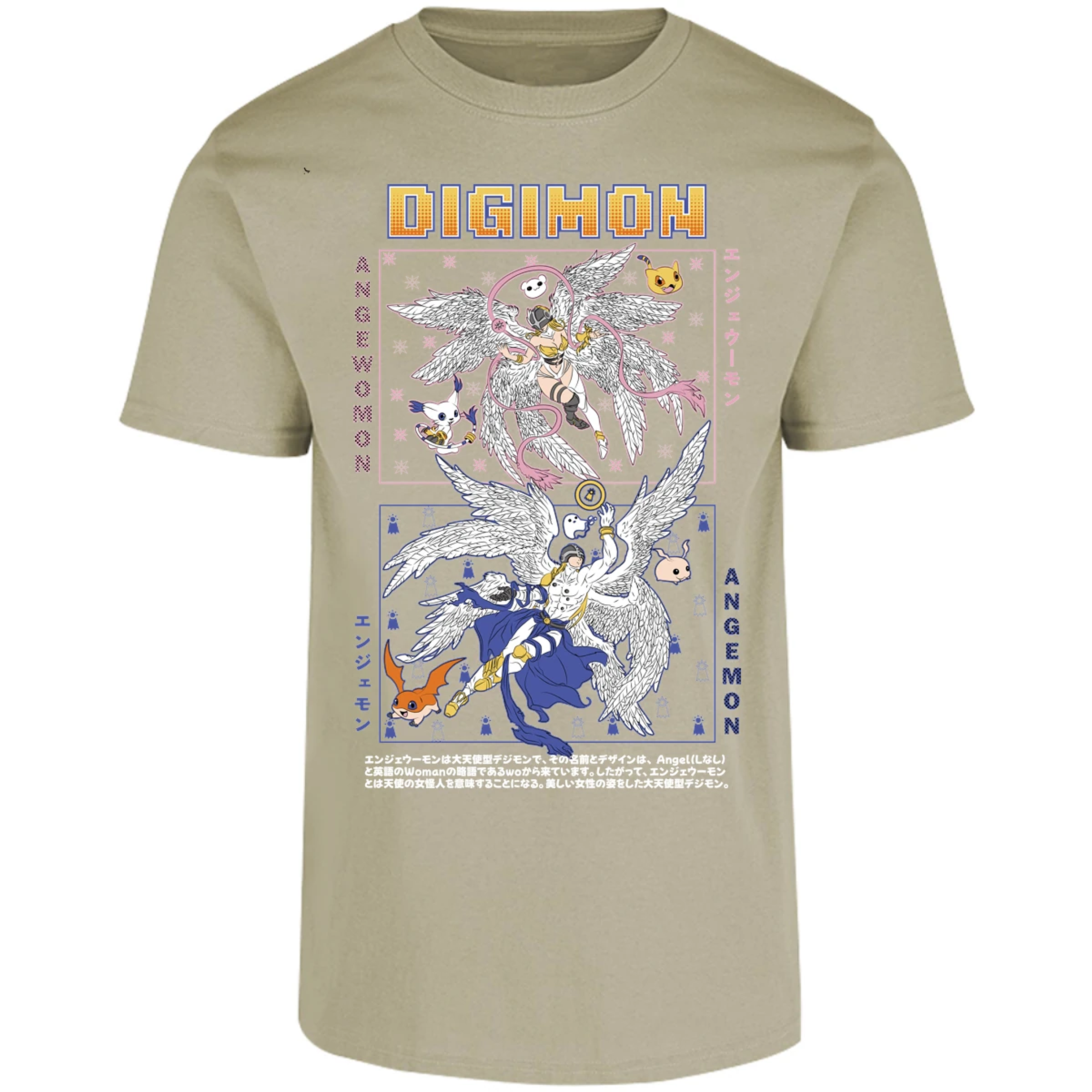 Playera Digimon Angemon Angewomon para Adulto 30