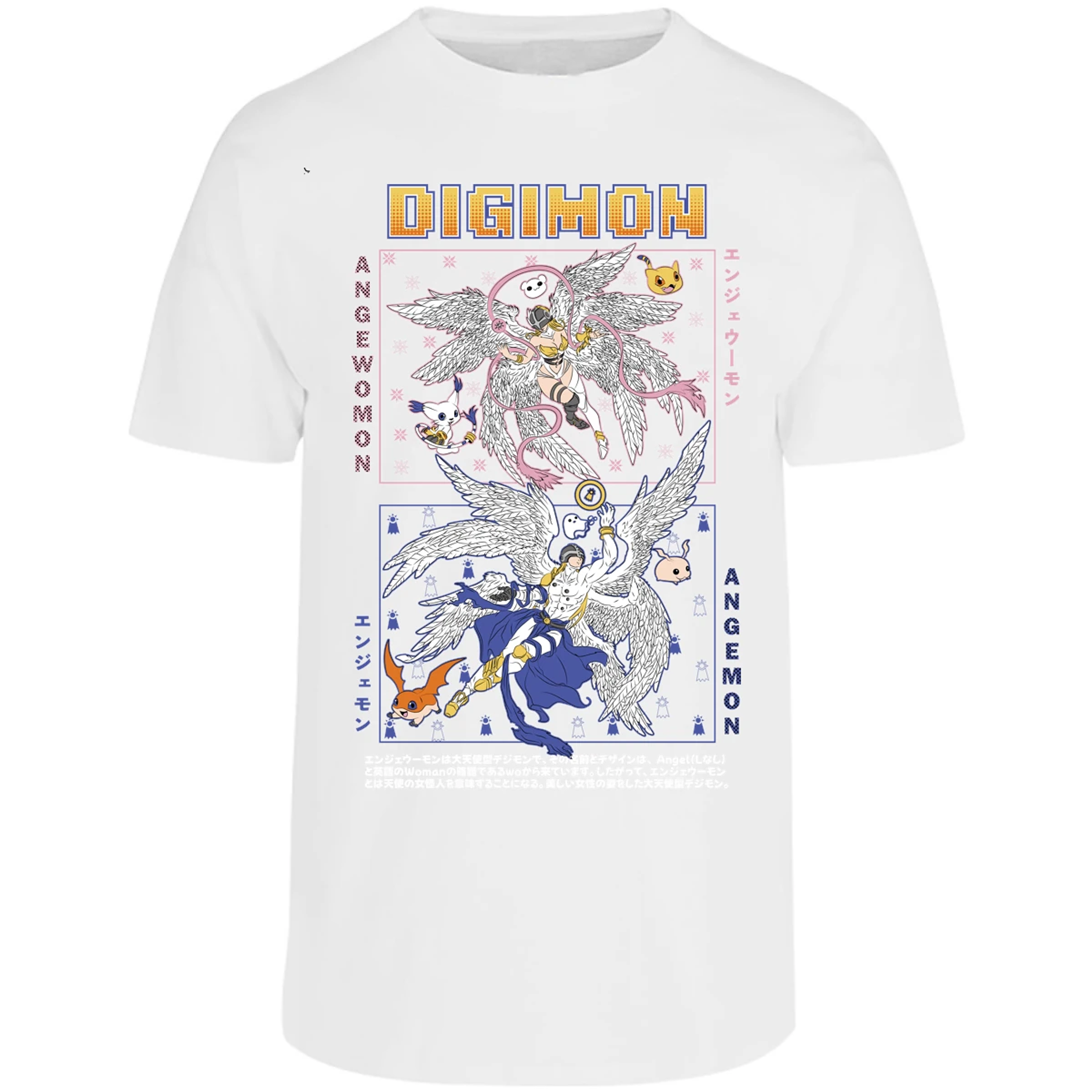 Playera Digimon Angemon Angewomon para Adulto 9