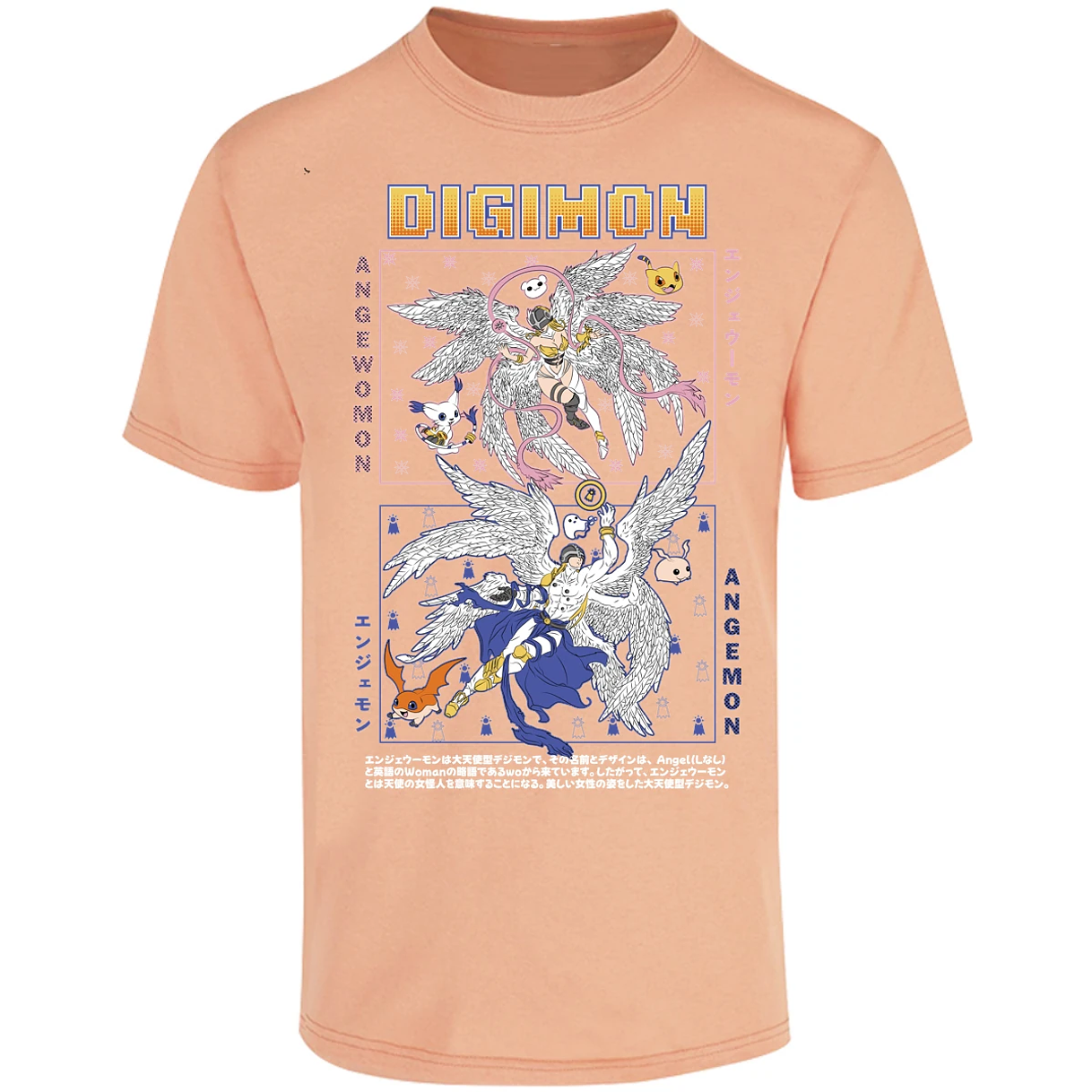 Playera Digimon Angemon Angewomon para Adulto 28