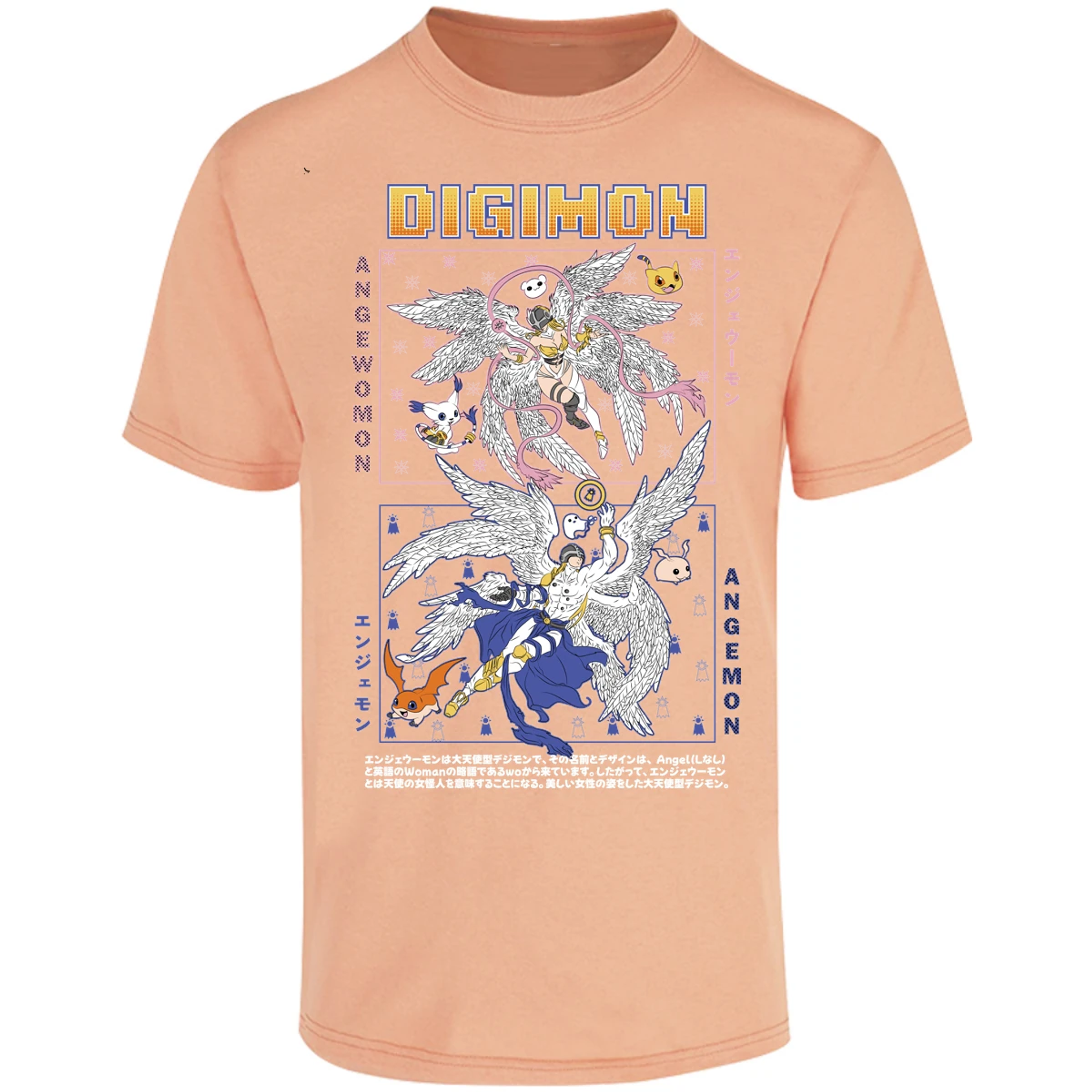 Playera Digimon Angemon Angewomon para Adulto 28